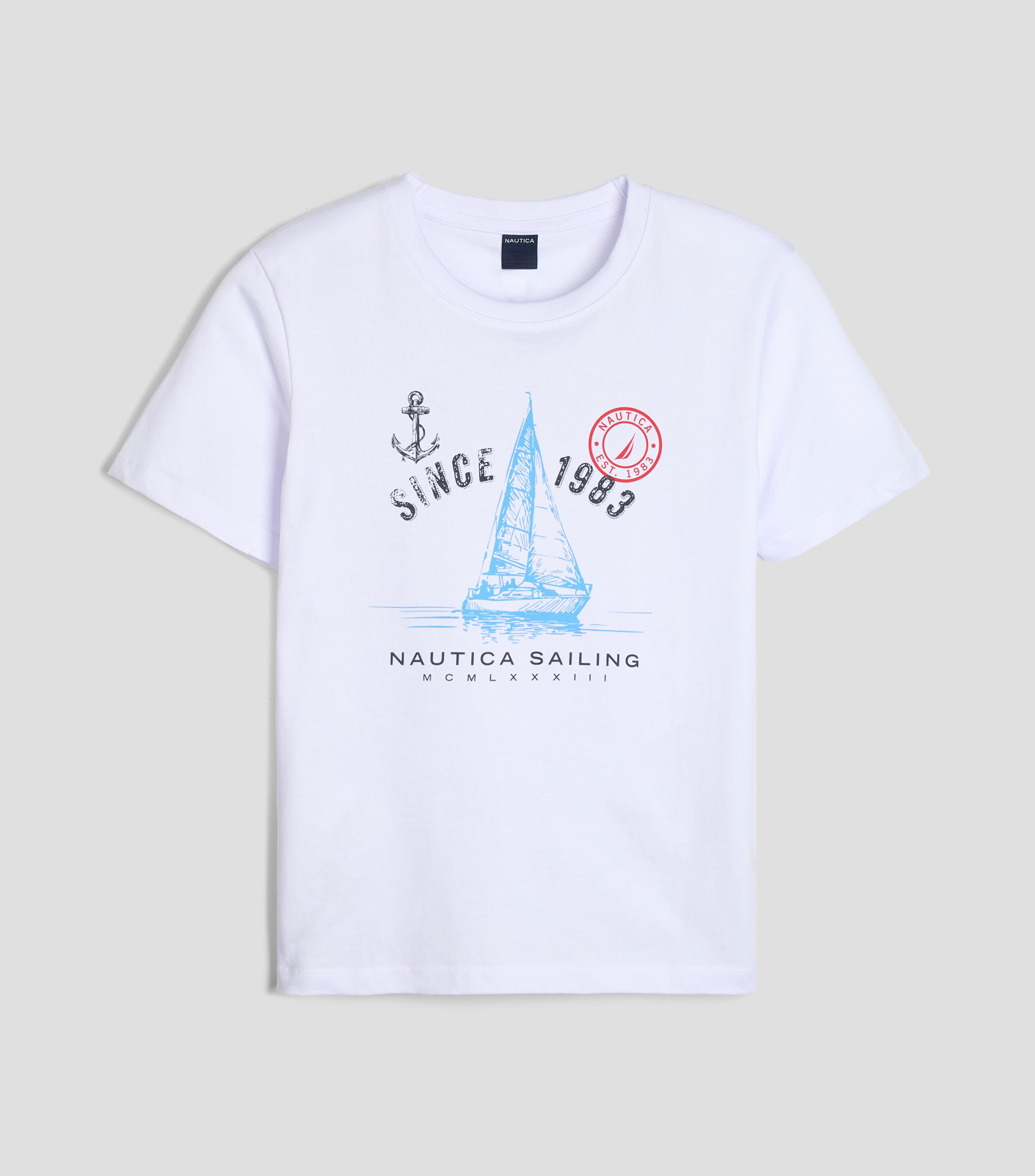 Playera cuello redondo manga corta estampada Niño