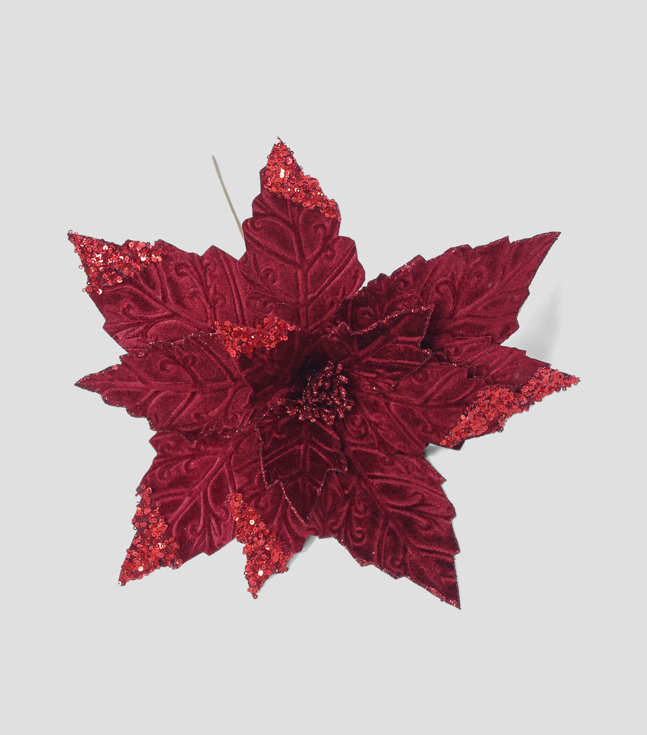 Vara decorativa Navideña Nochebuena Wine Cherry