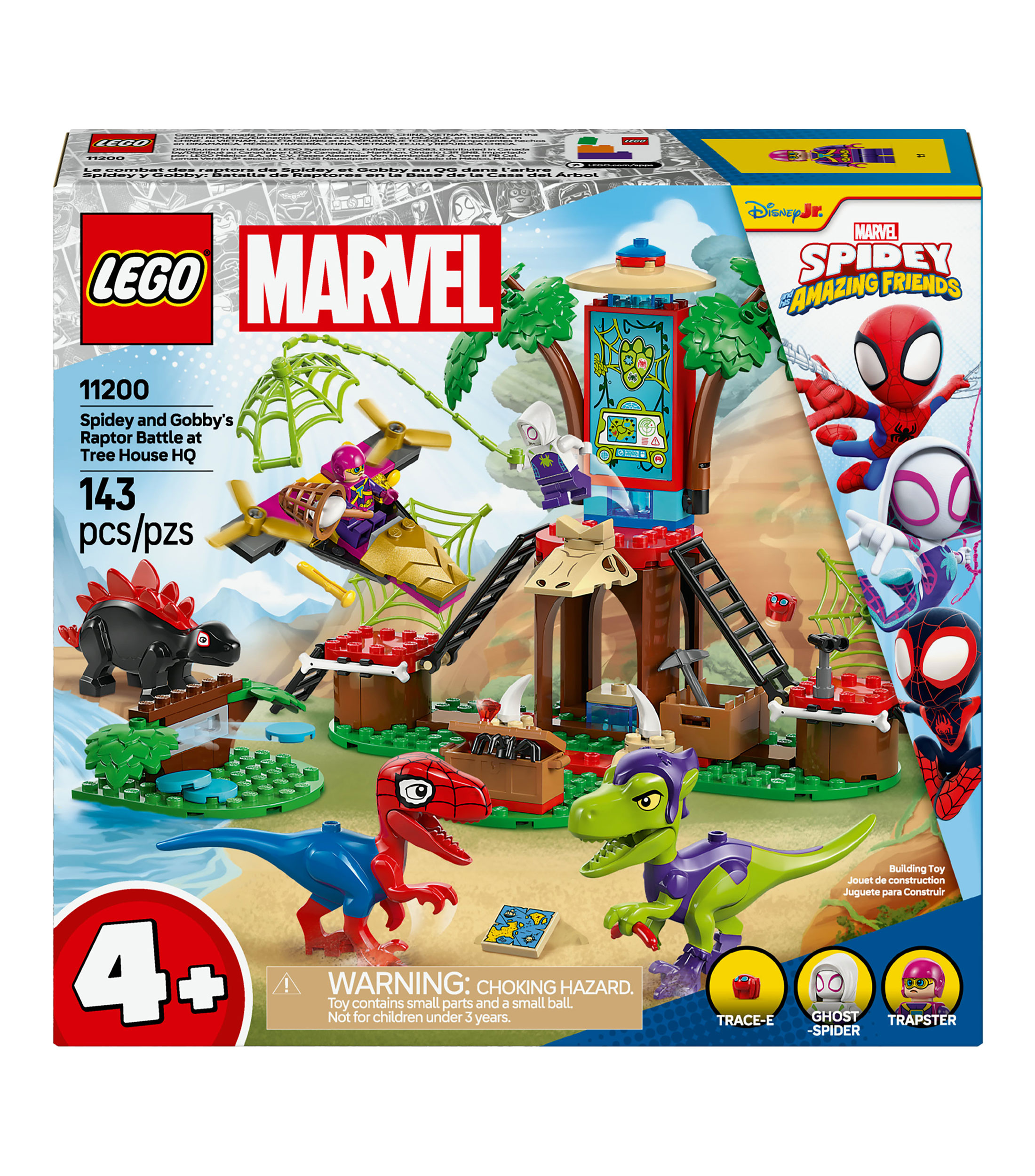 Lego Marvel, Spidey y Gobby: Batalla de Raptores en la Base de la Casa del Árbol