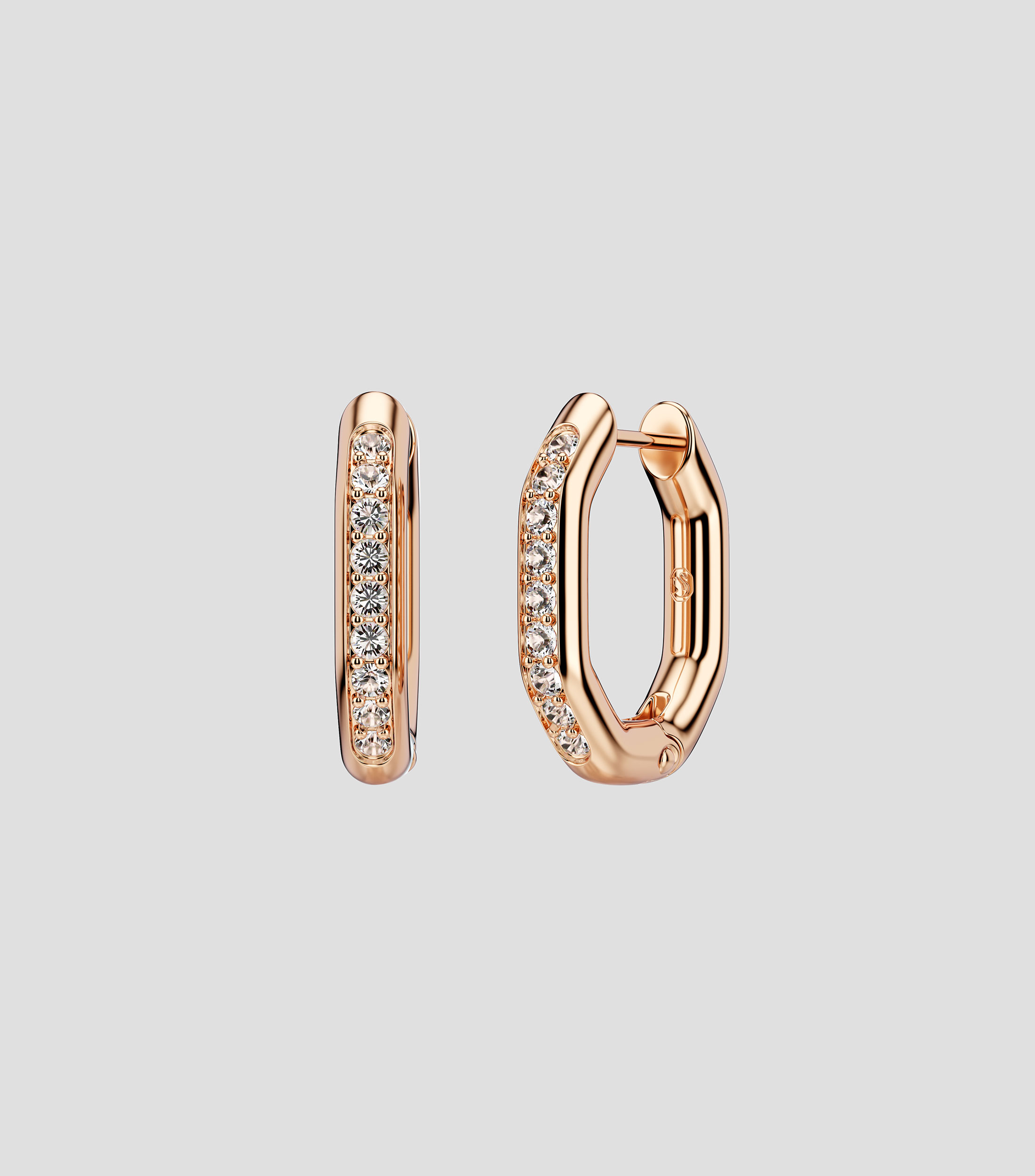 Aretes con cristales Dextera Octagon Mujer