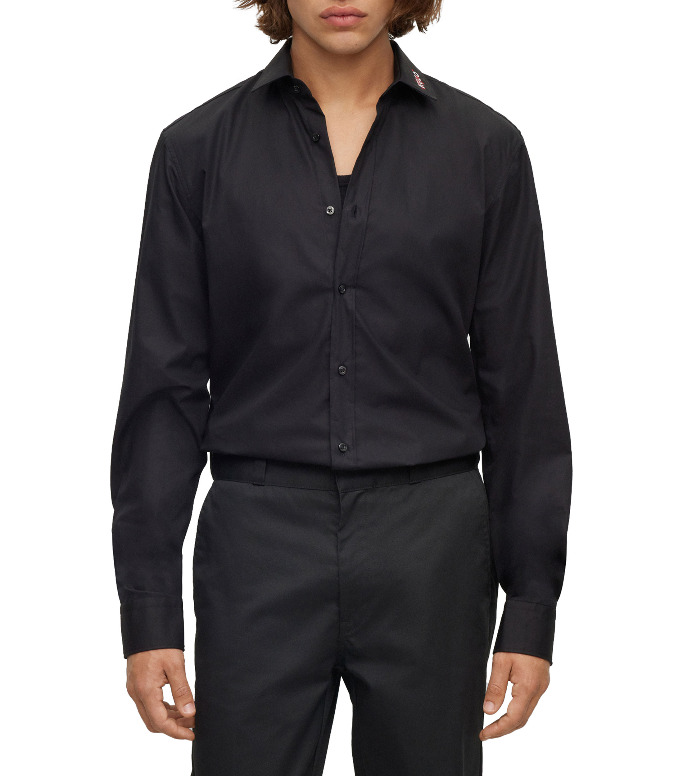 Camisa De Hombre Sin Planchado, Corte Regular, Camisa De Manga