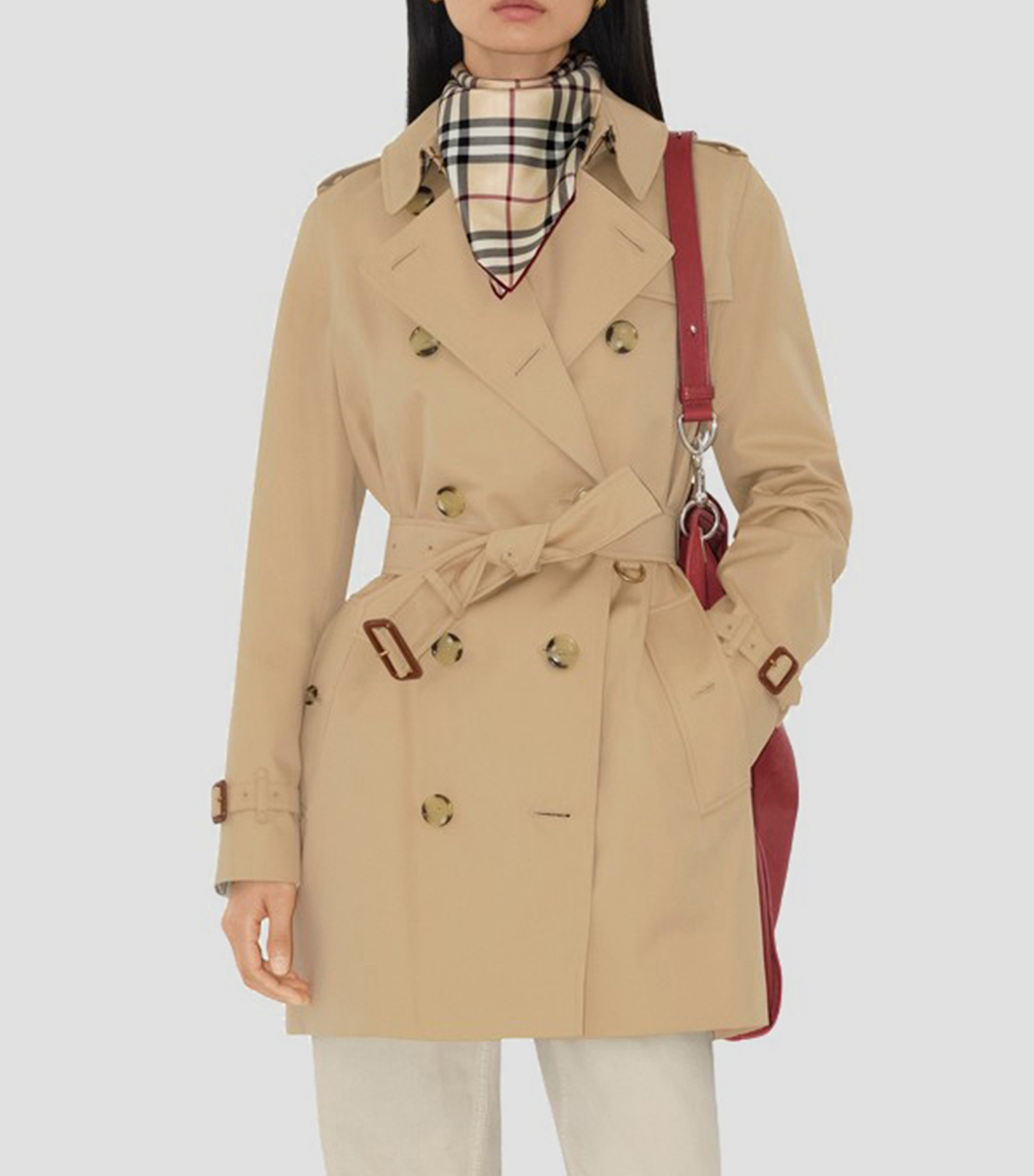Abrigo tres cuartos con botonadura cruzada Heritage Kensington Mujer