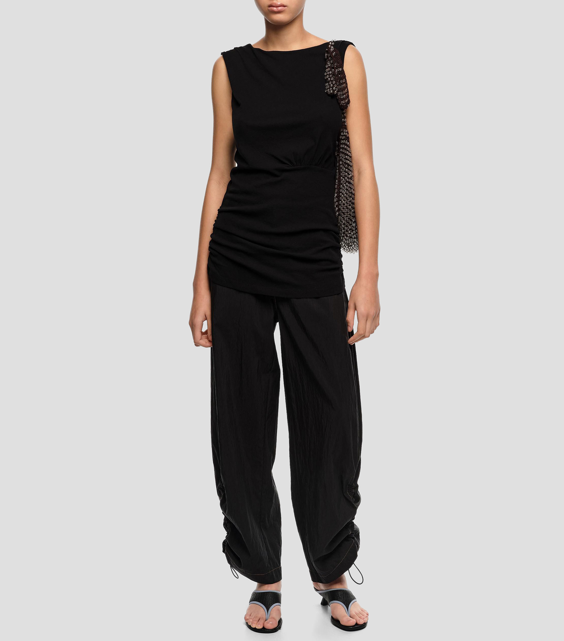 Blusa espalda caída sin mangas Mujer