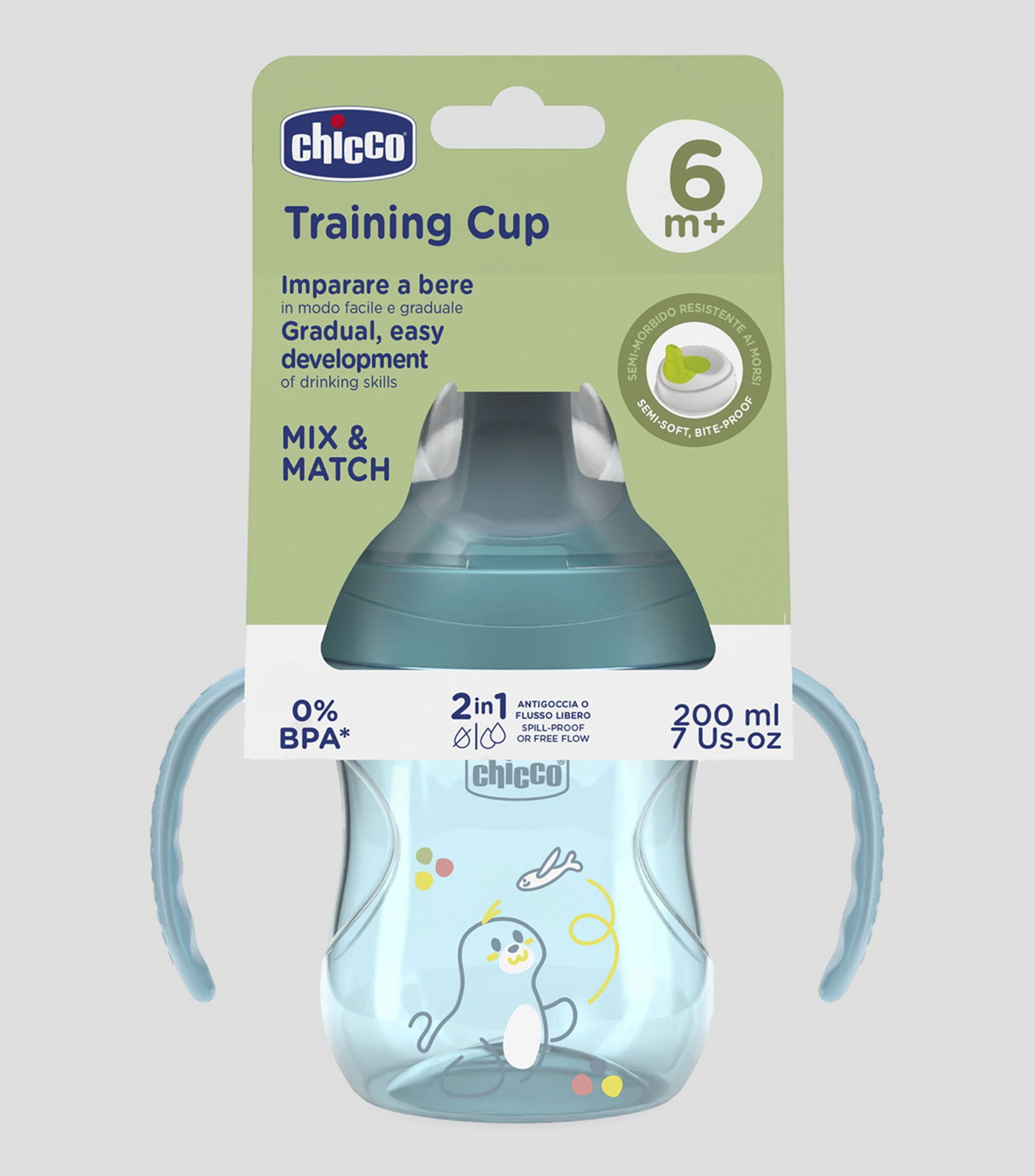 Vaso entrenador estampado 200 ml