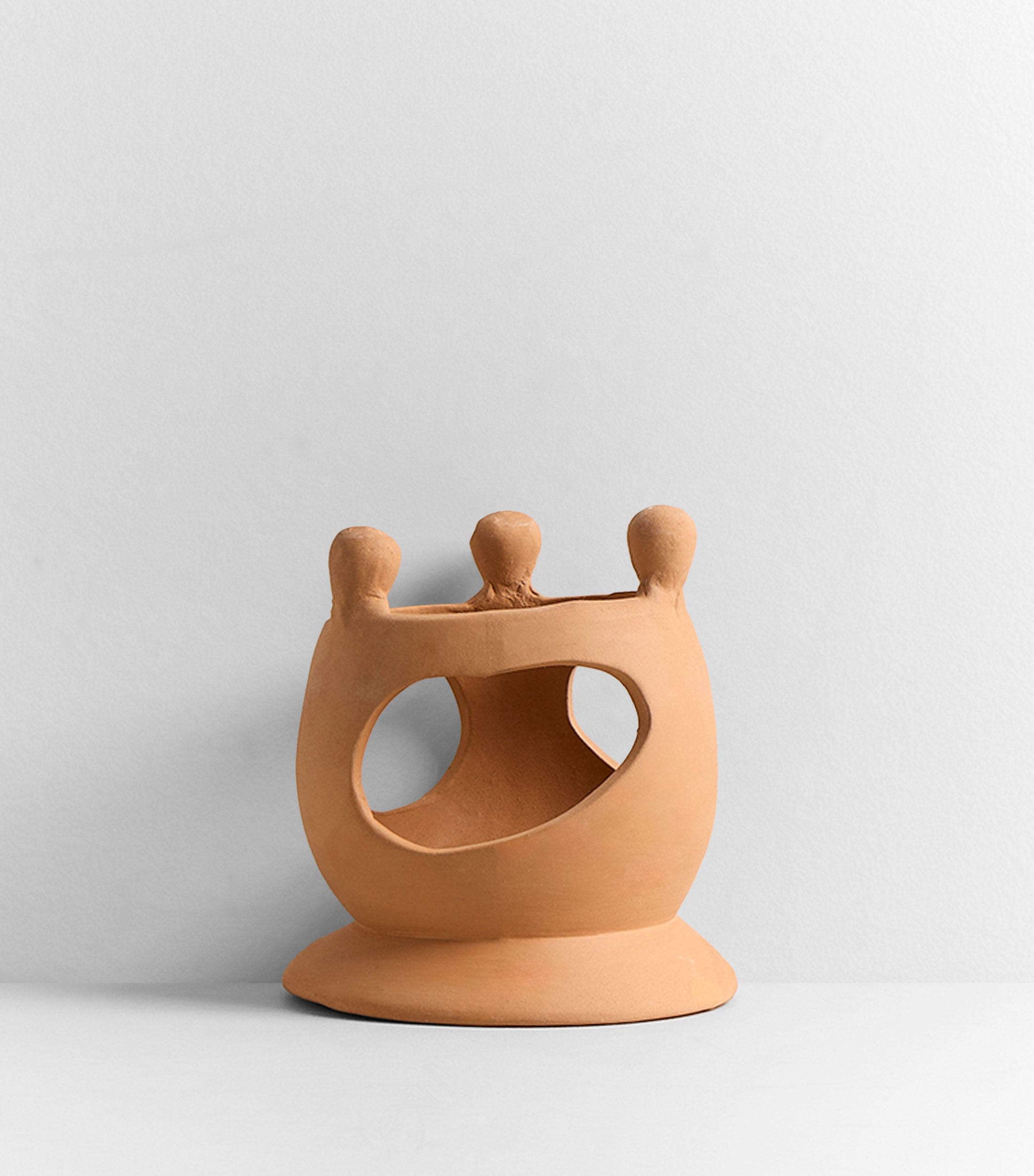 Portavelas esferas terracota