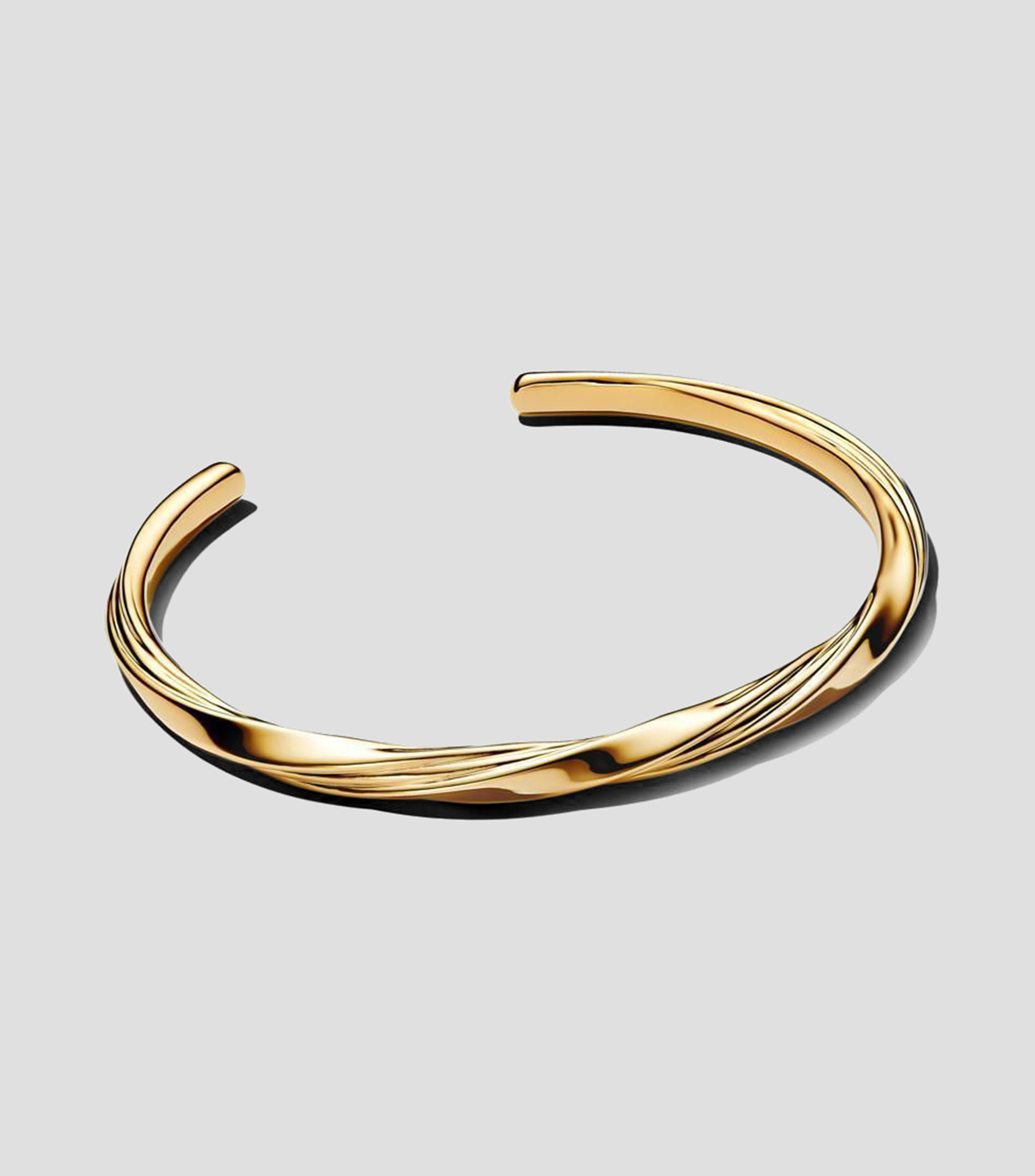 Brazalete en plata con detalle trenzado Mujer