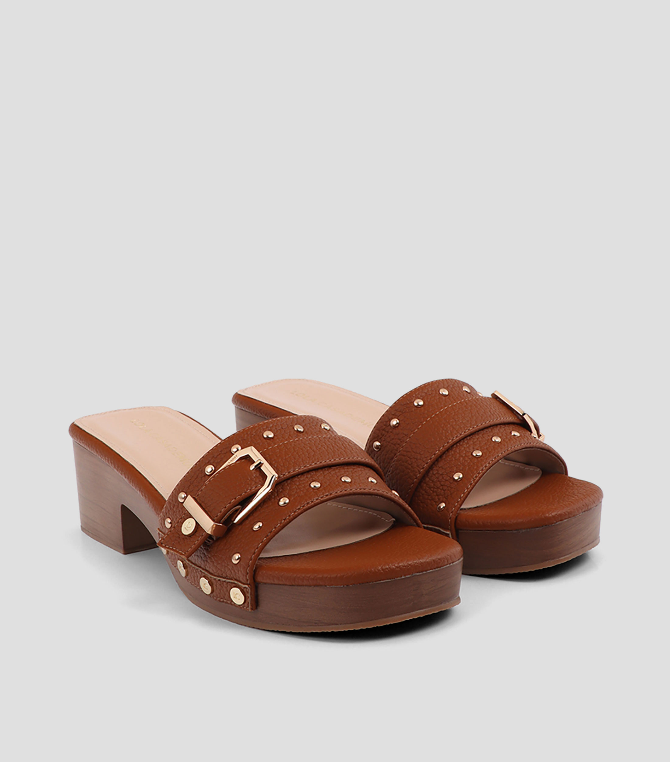 Sandalias con tacón cuadrado Mujer