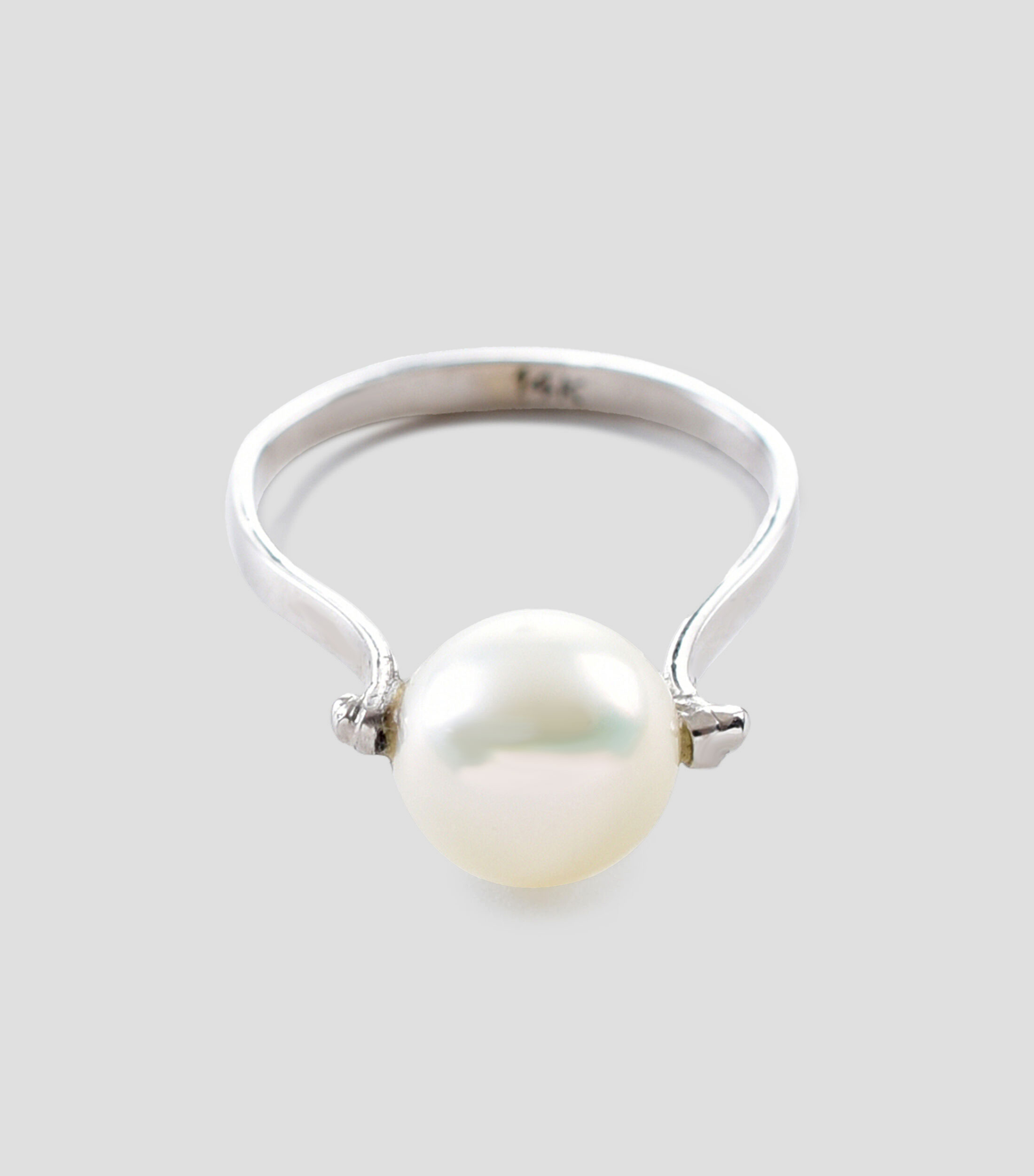 Anillo con Perla Blanca Mujer