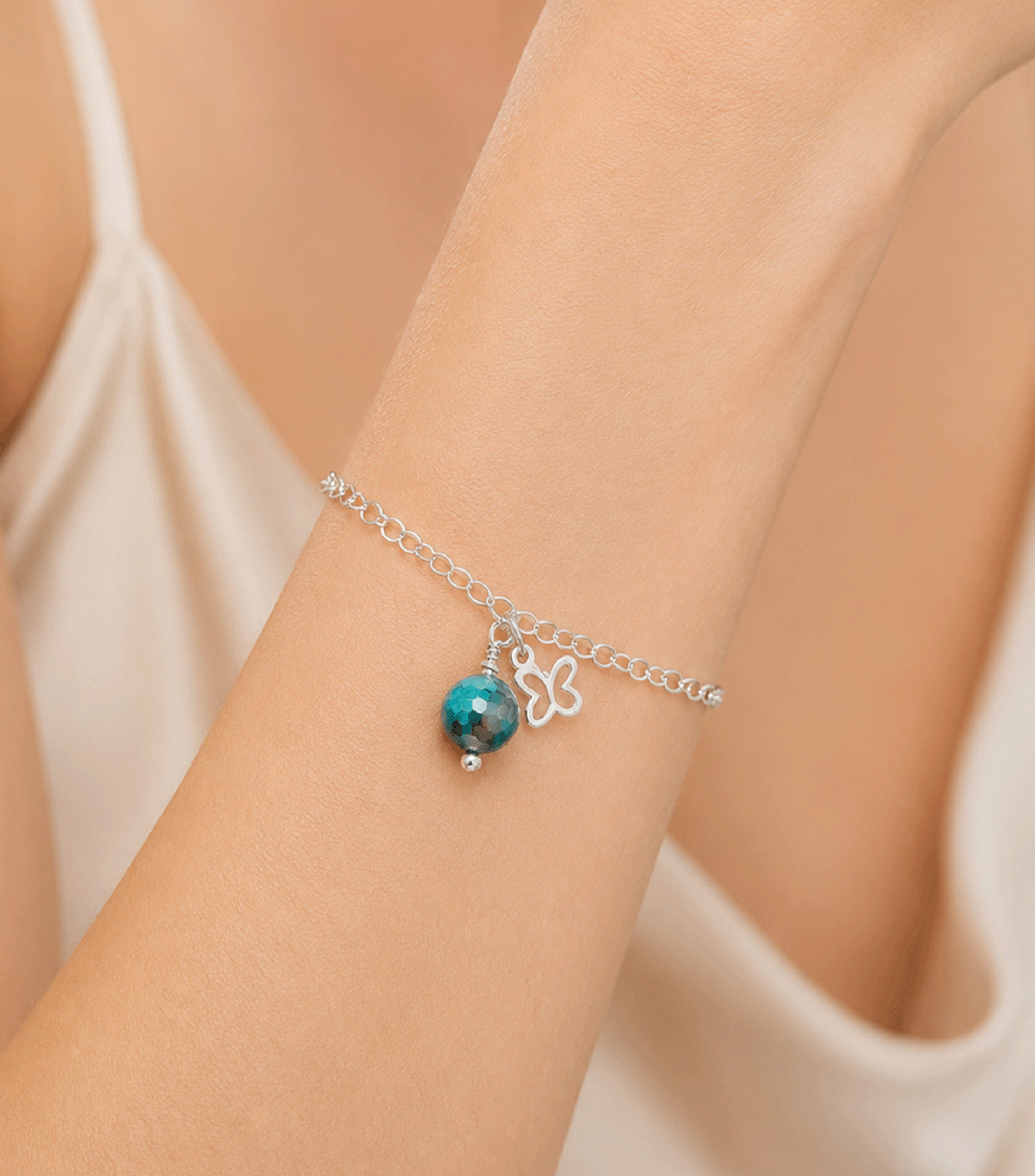 Pulsera en Plata .925 Mariposa Mujer