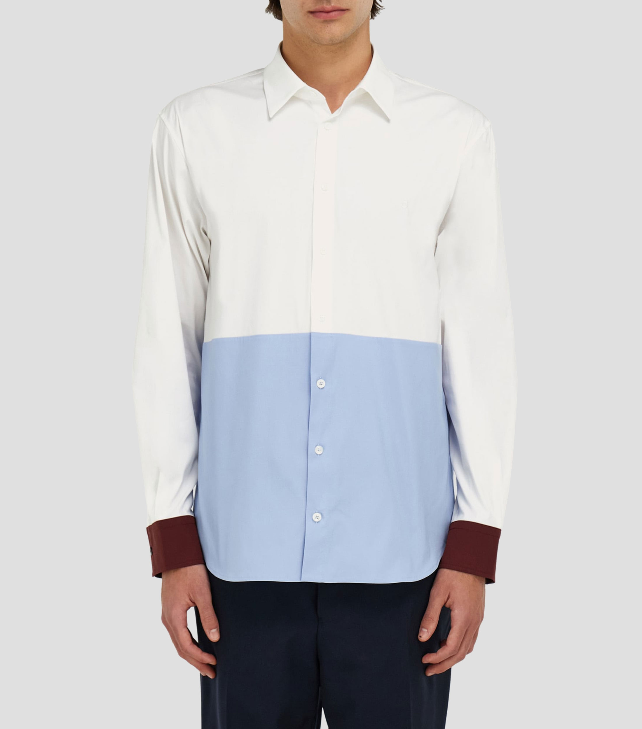 Camisa color block Hombre