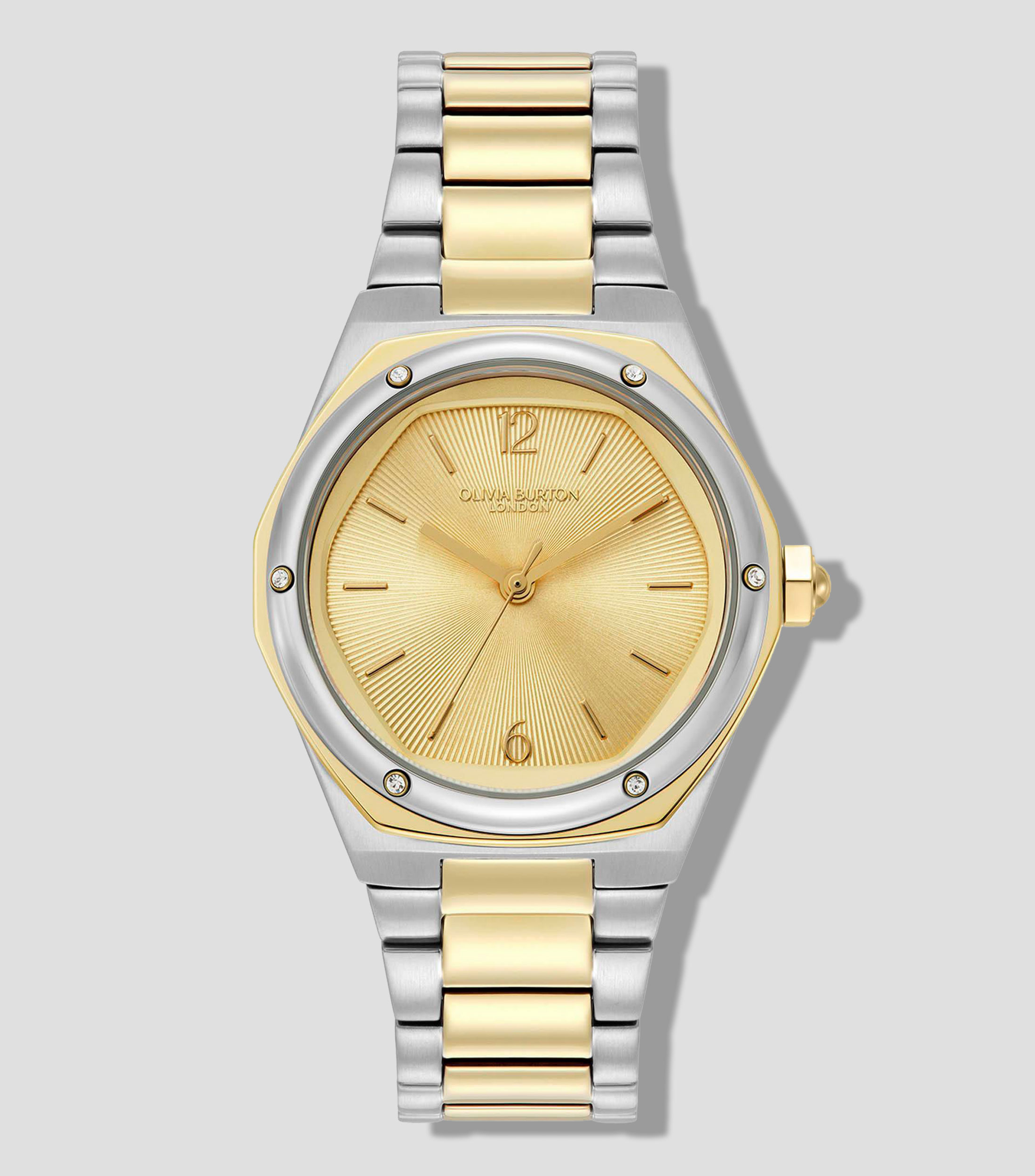 Reloj para Mujer Hexa Deportivo Plateado, Dorado