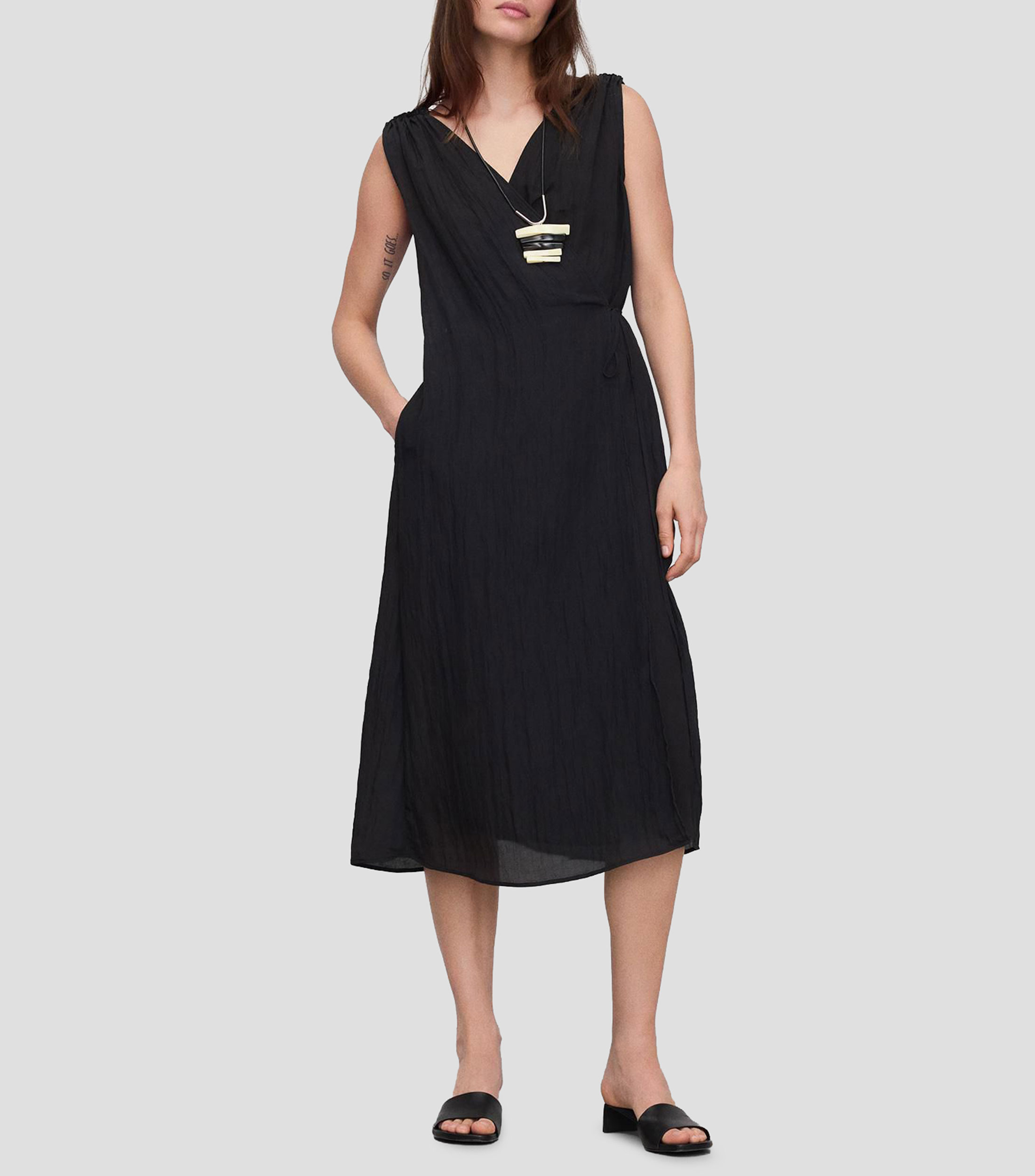 Vestido Casual Midi Liso Mujer