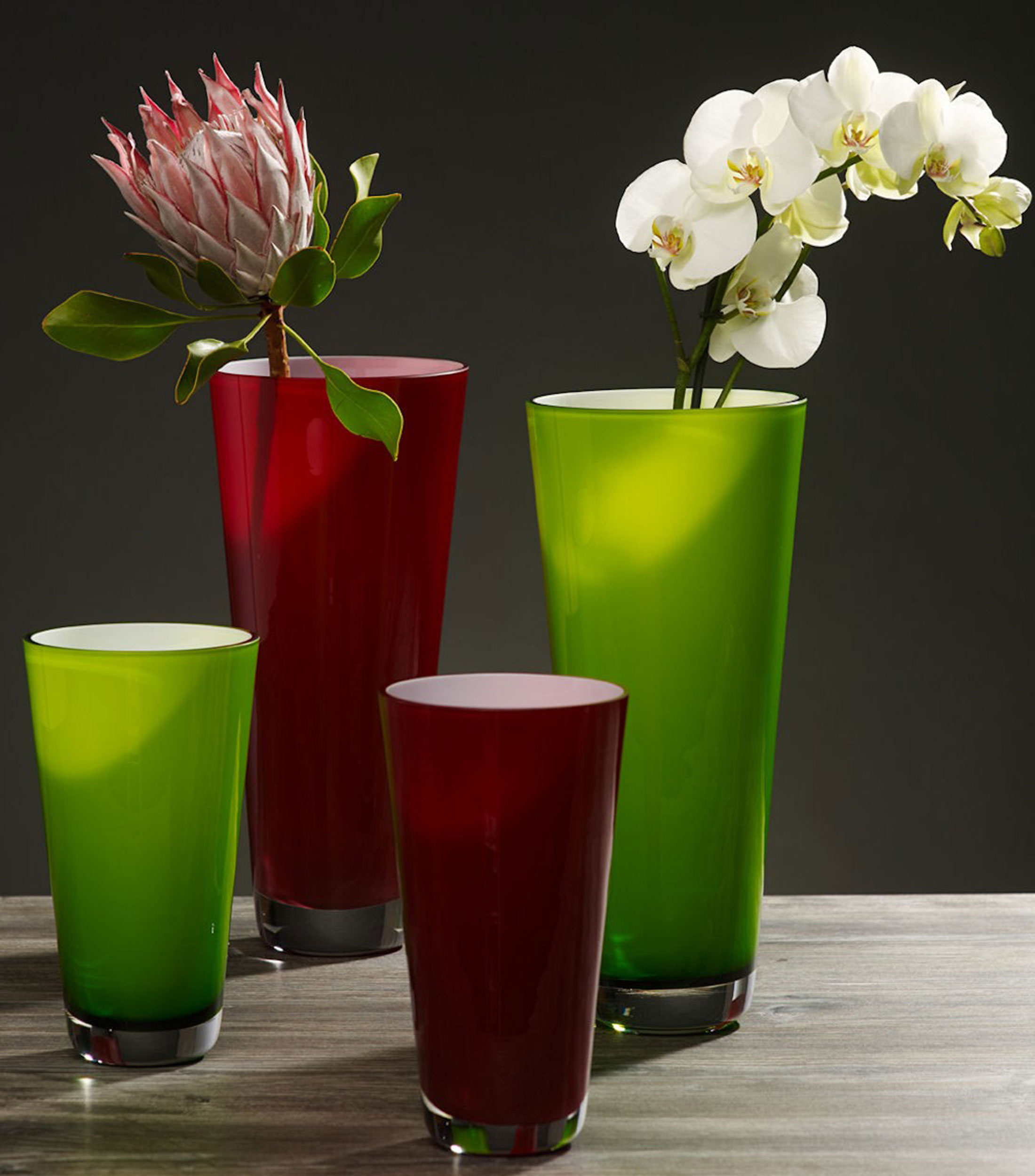 VERSO FLORERO 25CM DEEP CHERRY