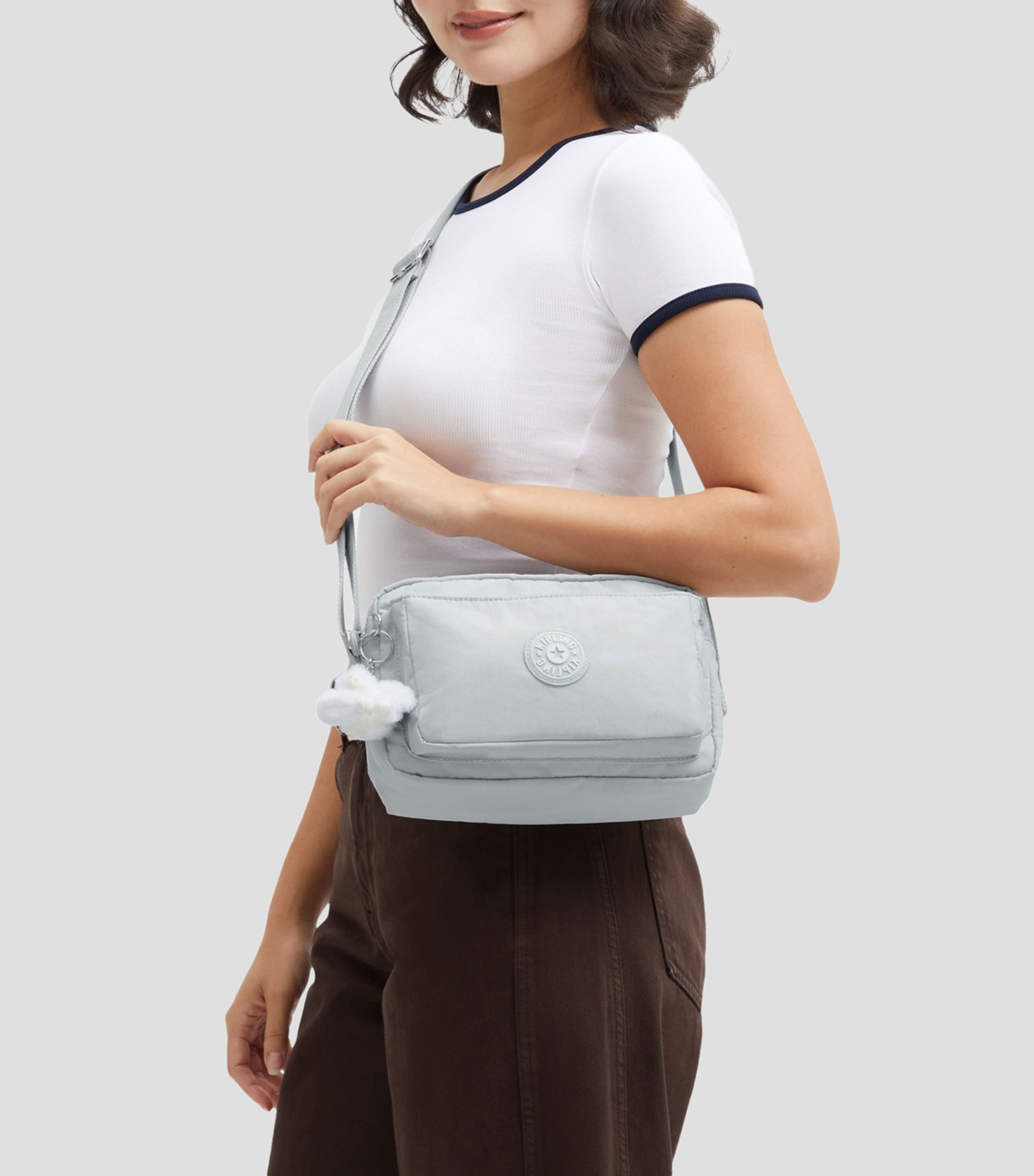 Bolsa crossbody gris Abanu lisa Niña