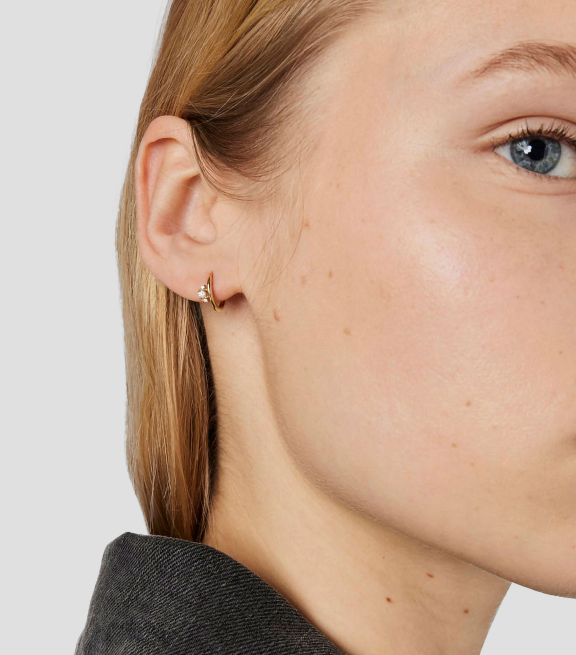 Pendientes en oro amarillo de 18 Kilates con diamantes Les Classiques Mujer