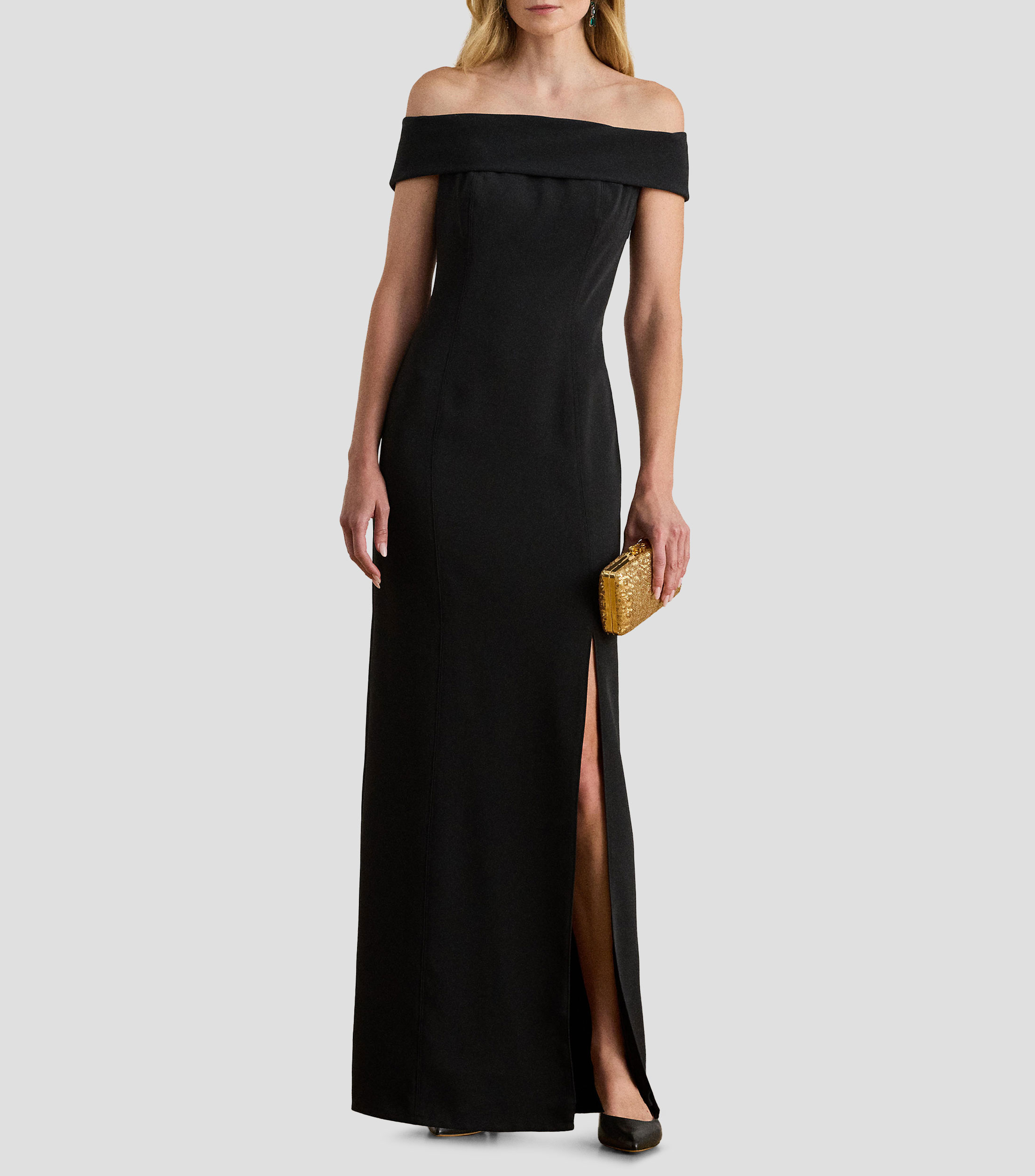 Vestido largo liso Mujer
