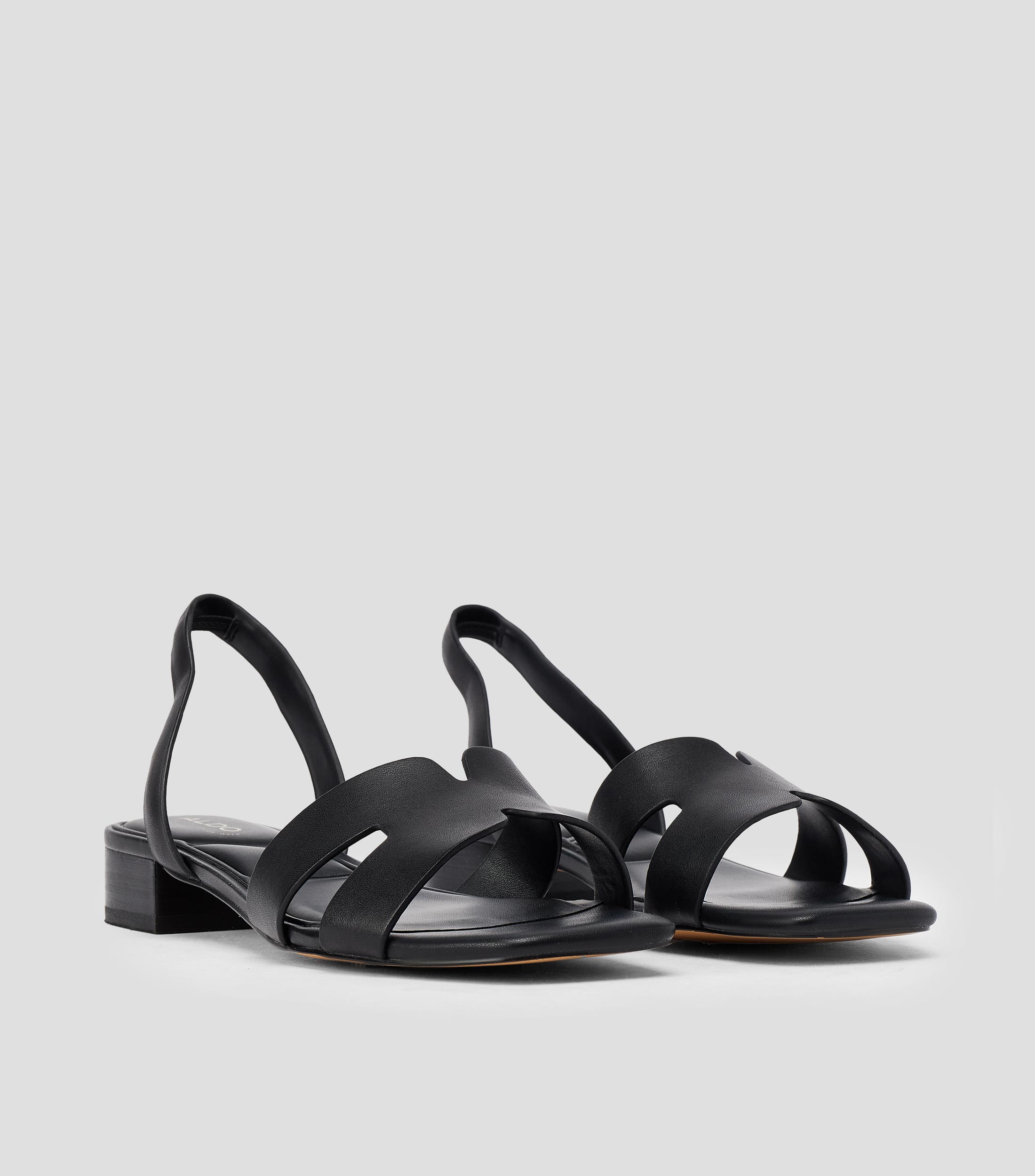 Sandalias casuales tacón bajo ancho en piel Javamannon Mujer