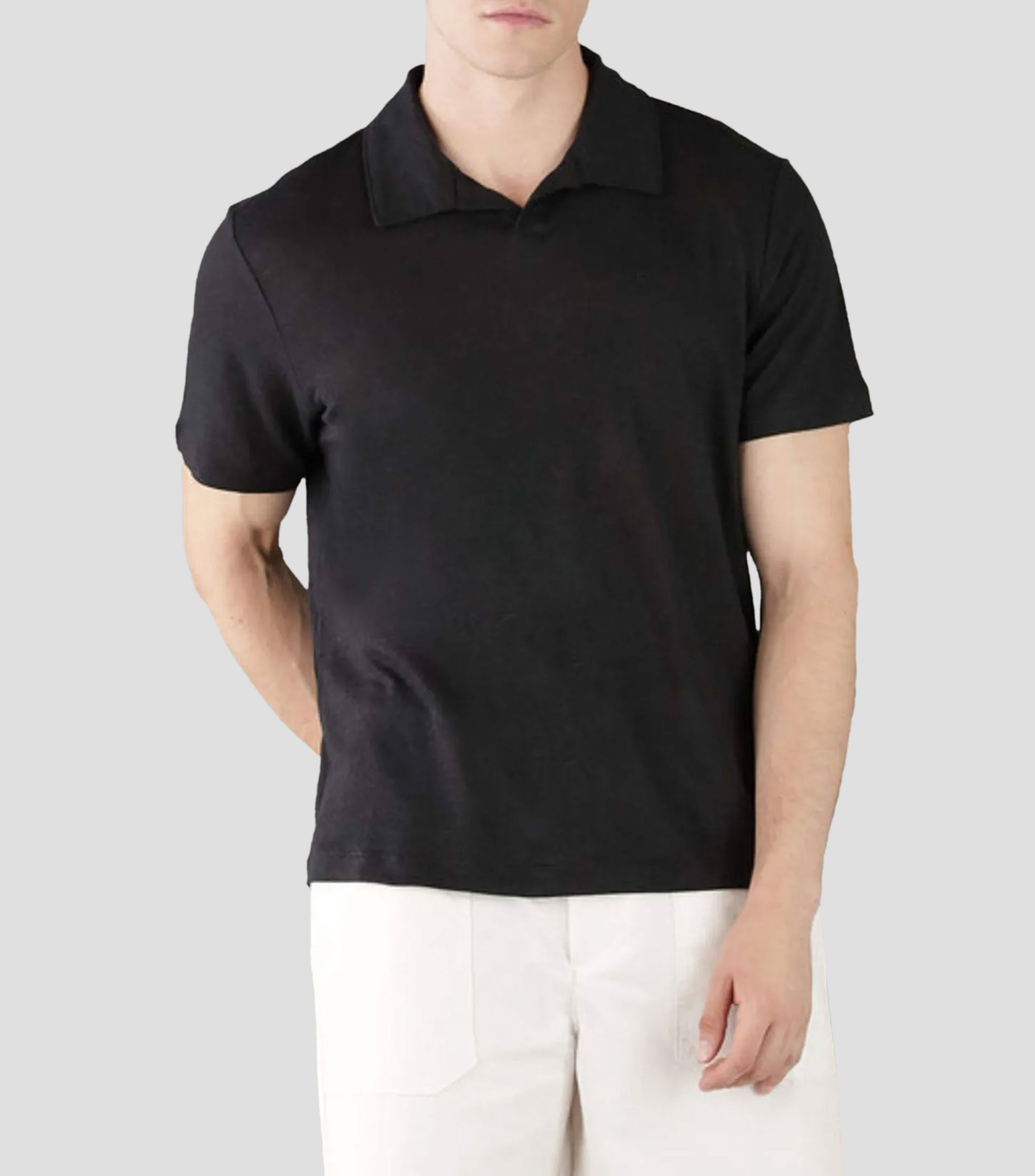 Playera tipo polo manga corta lisa Hombre