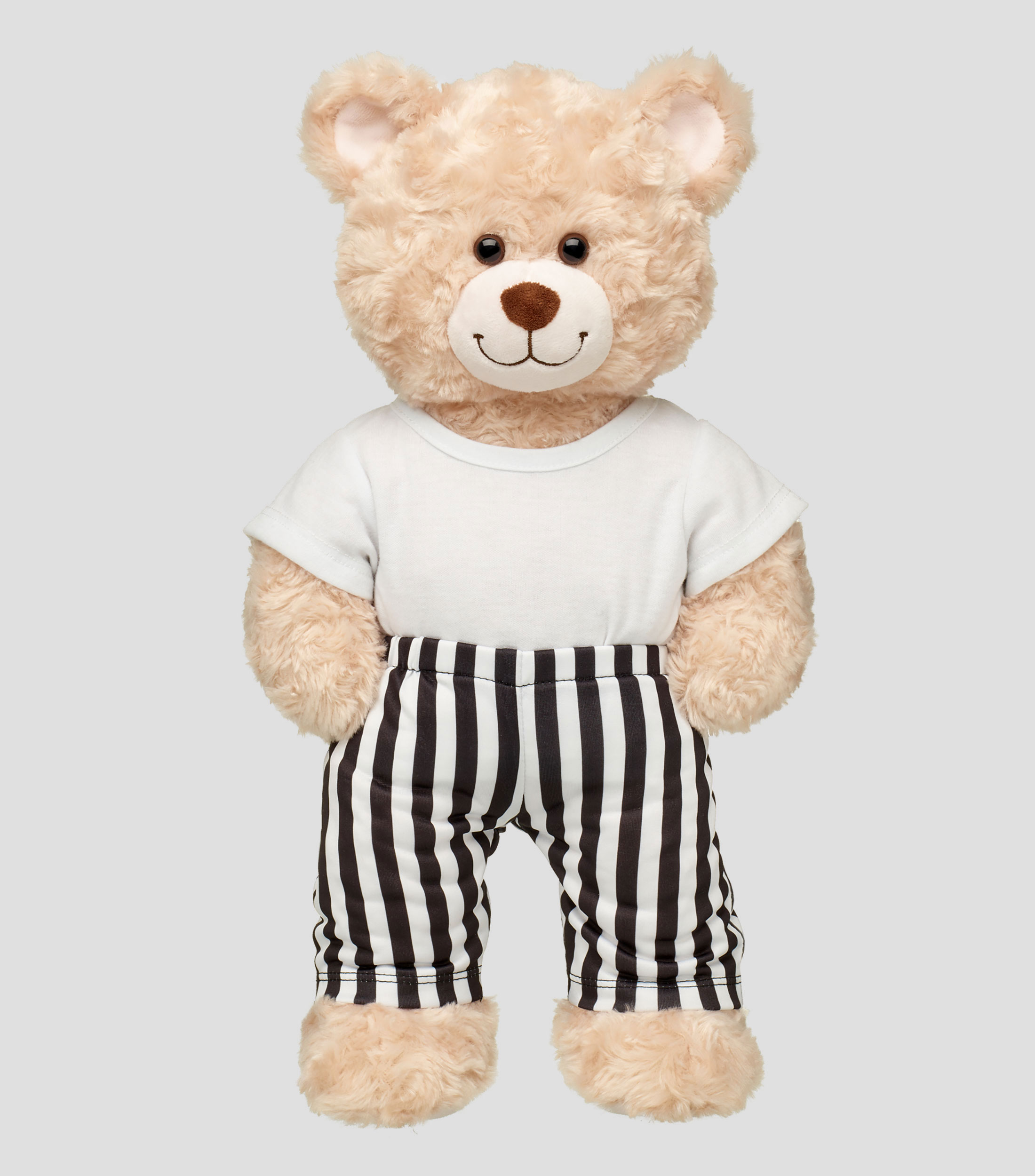 Leggings de rayas blanco y negro para peluche