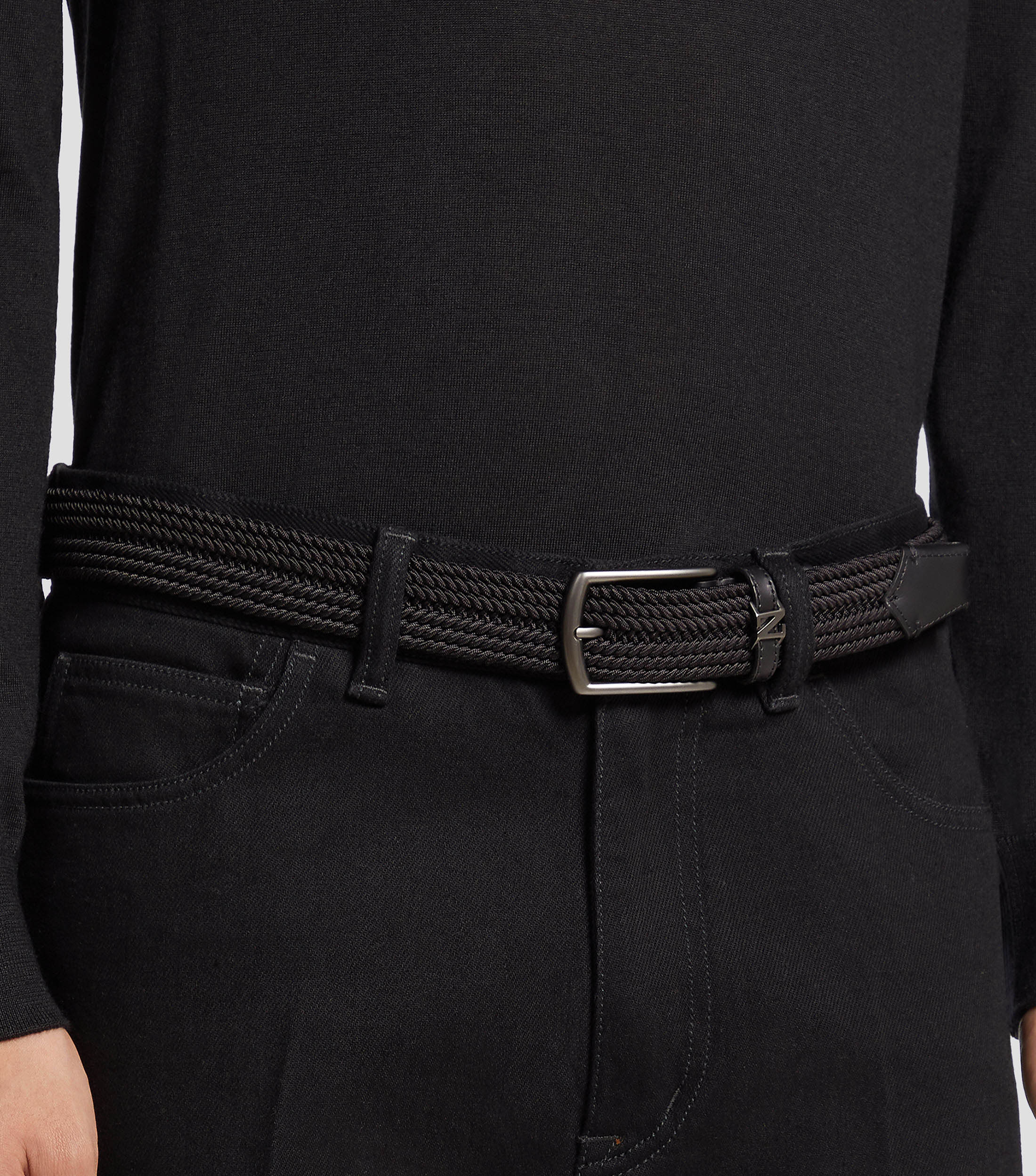 Cinturón casual trenzado Hombre