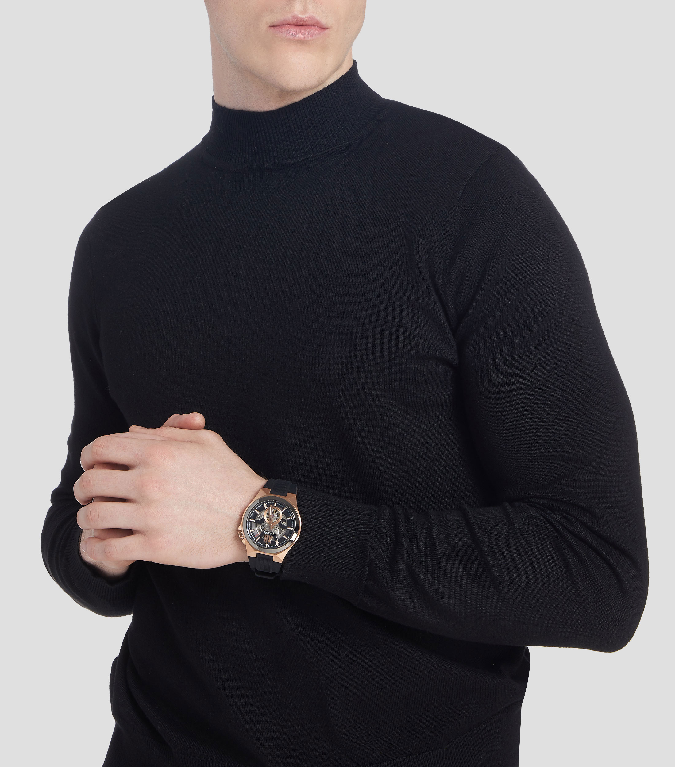 Reloj para Hombre Automatico de Vestir Oro Rosa, Gris