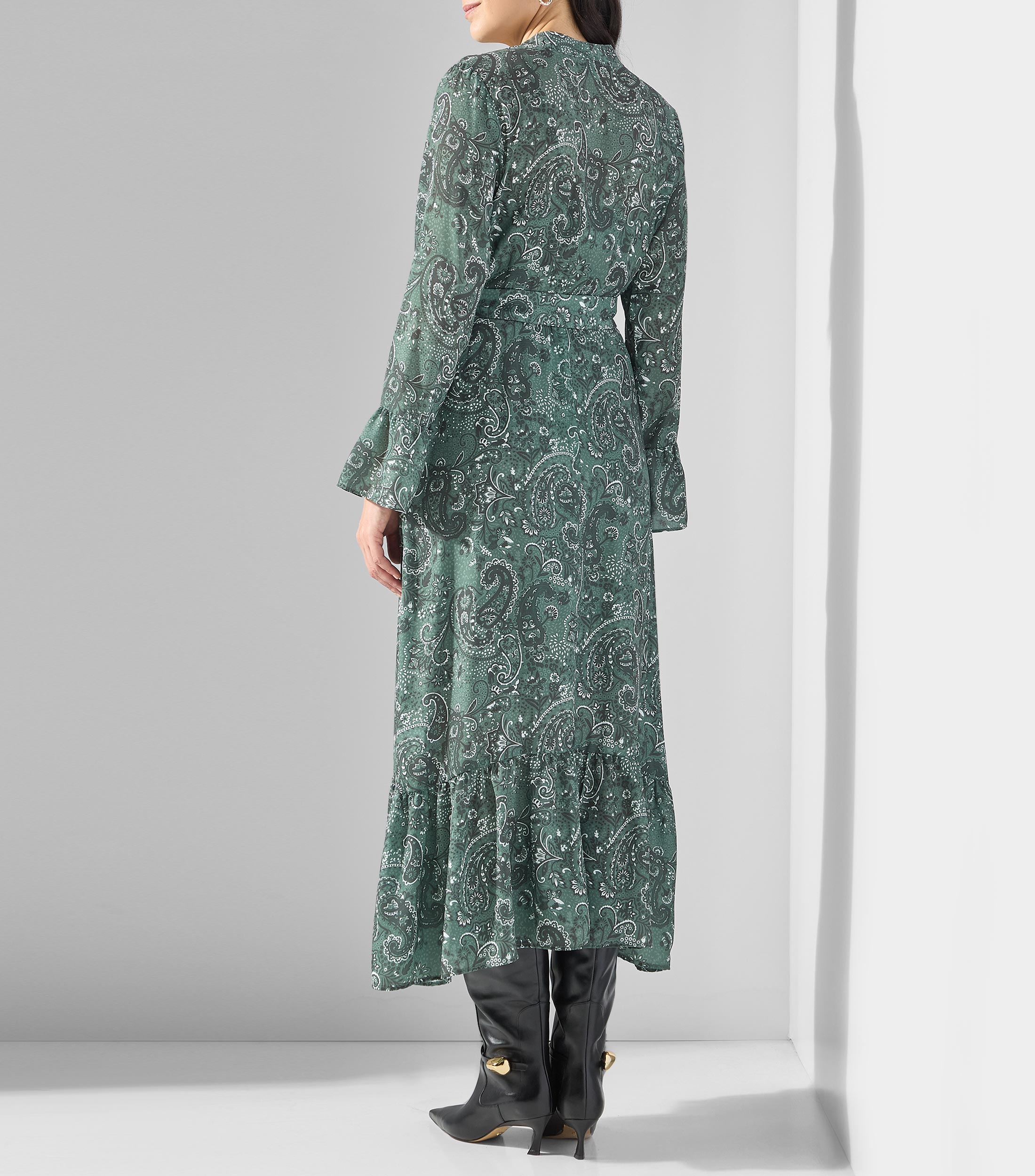 Vestido largo estampado Mujer