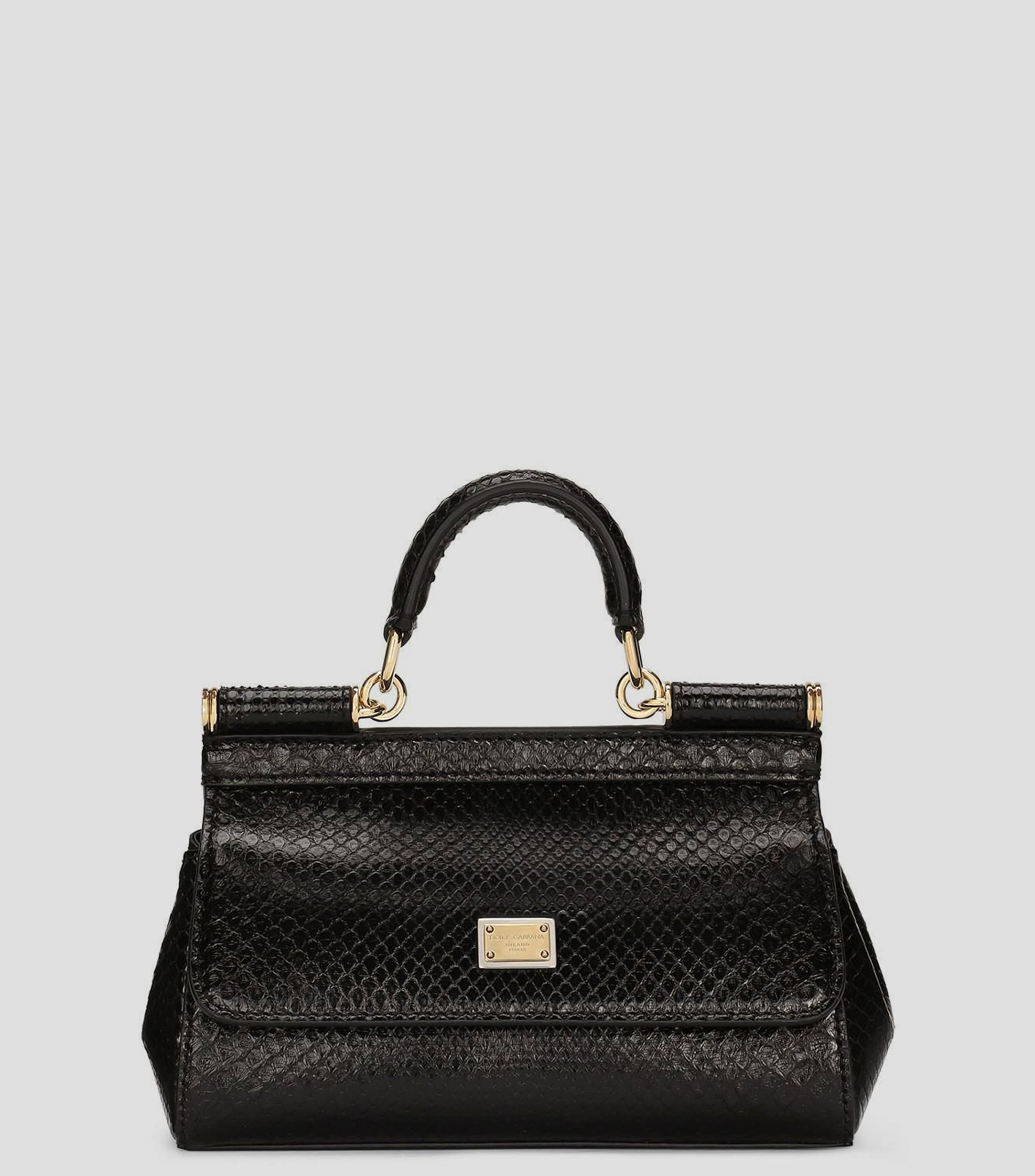 Bolsa mini shoulder negra en piel Sicily animalskin Mujer