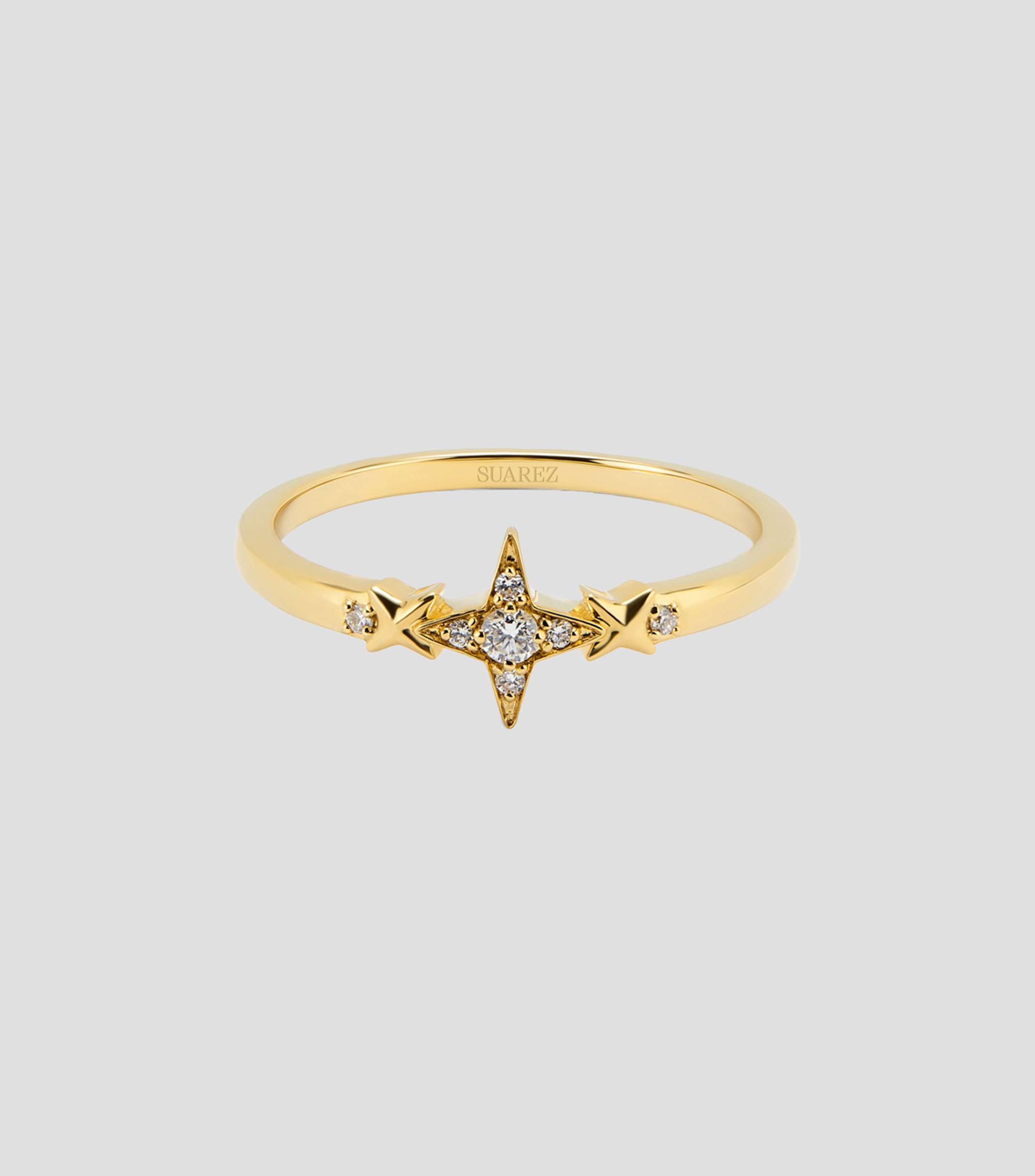 Anillo en oro amarillo de 18 kilates Orion con diamantes Mujer