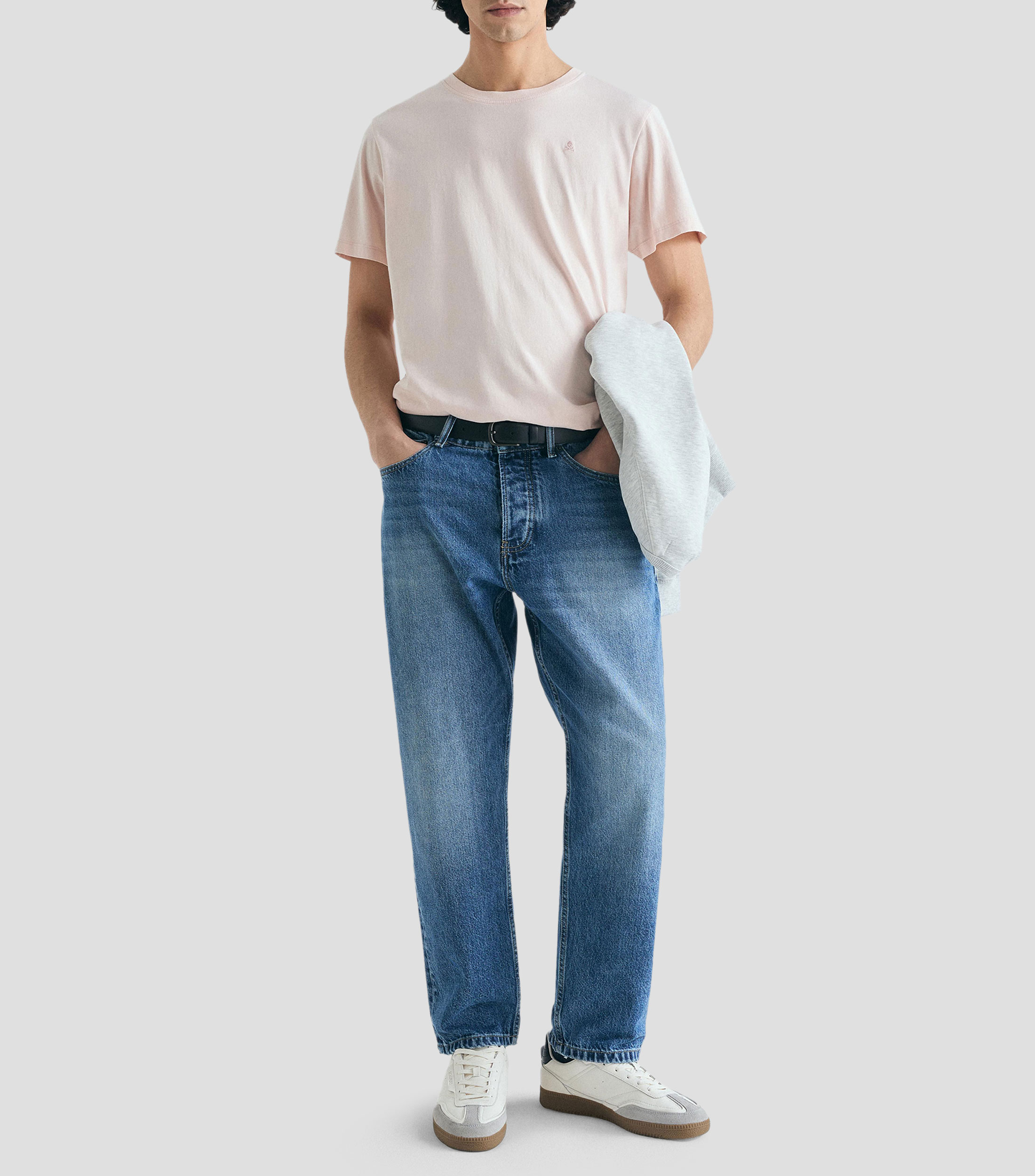 Playera cuello redondo manga corta lisa Hombre