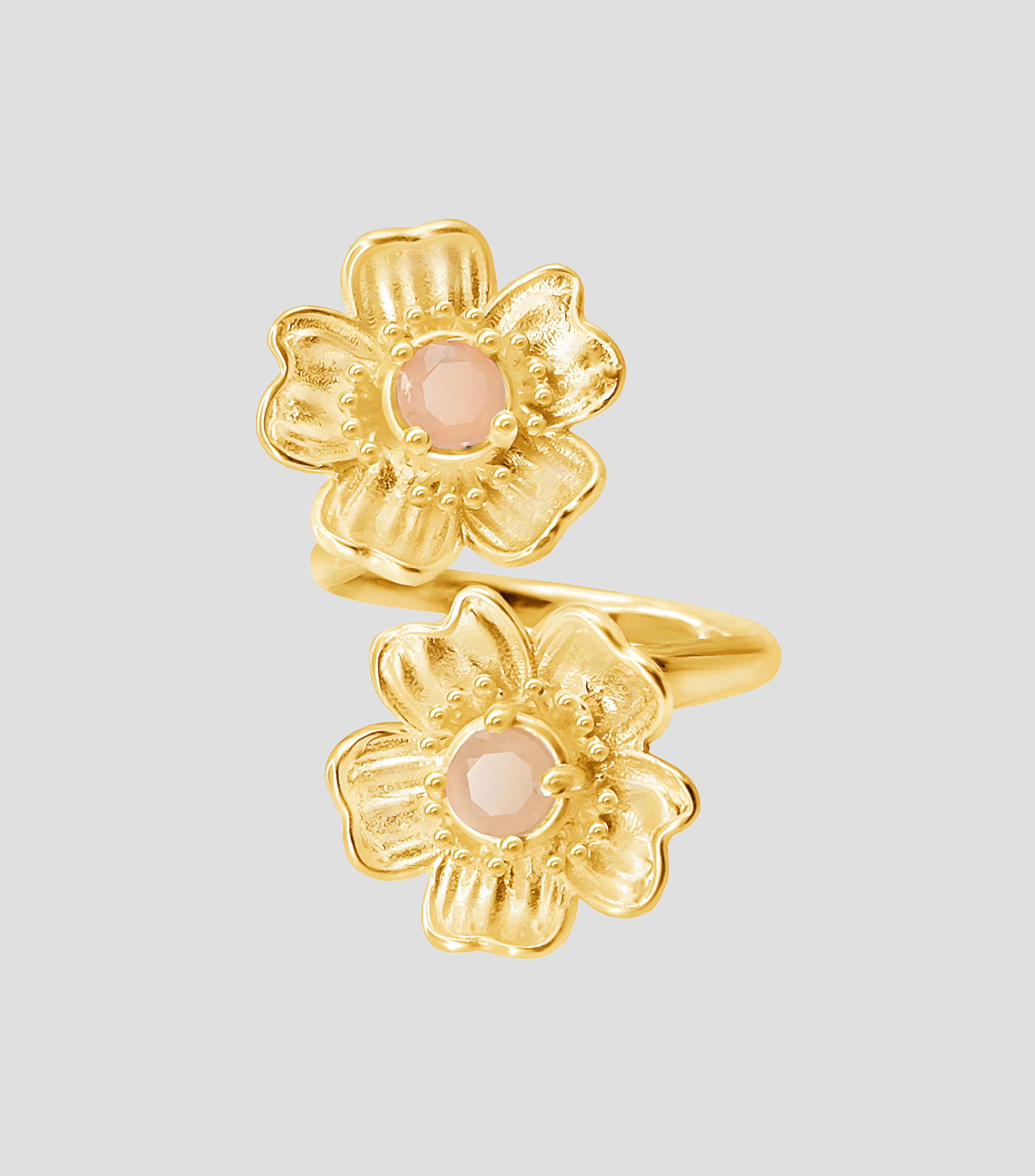 Anillo abierto en plata Florecer Mujer