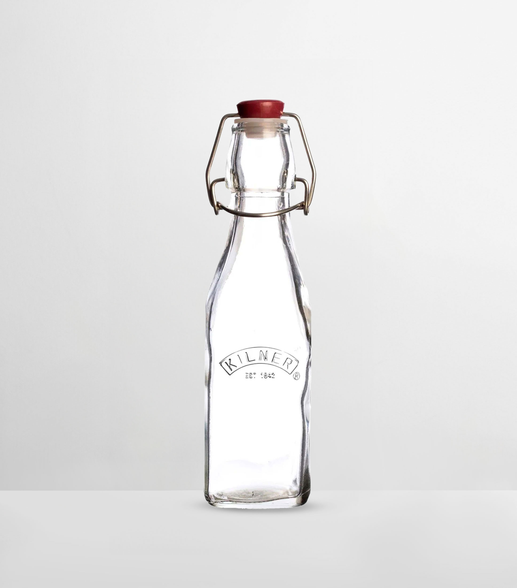 Botella con clip cuadrado