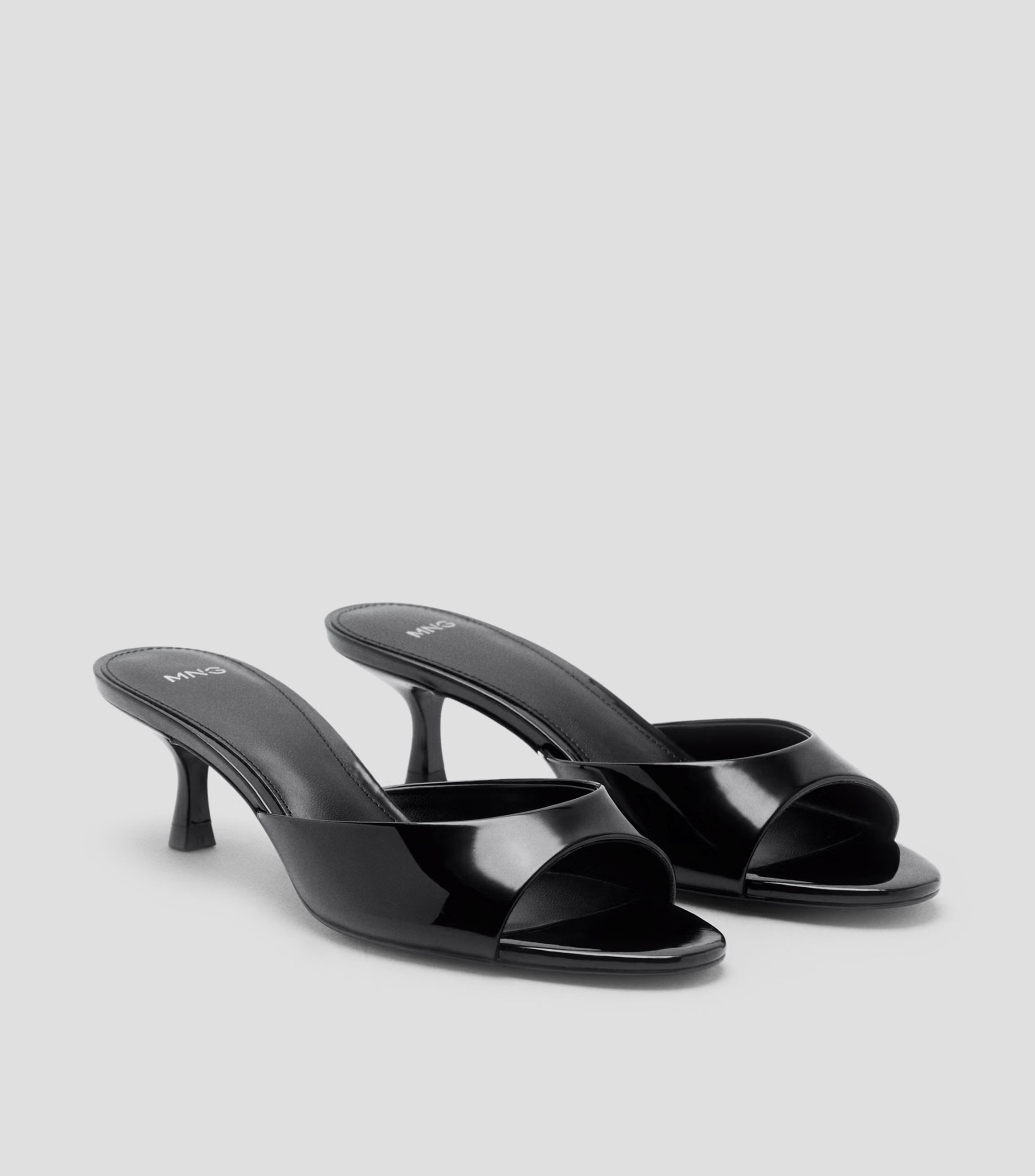 Sandalias con tacón bajo delgado Mujer
