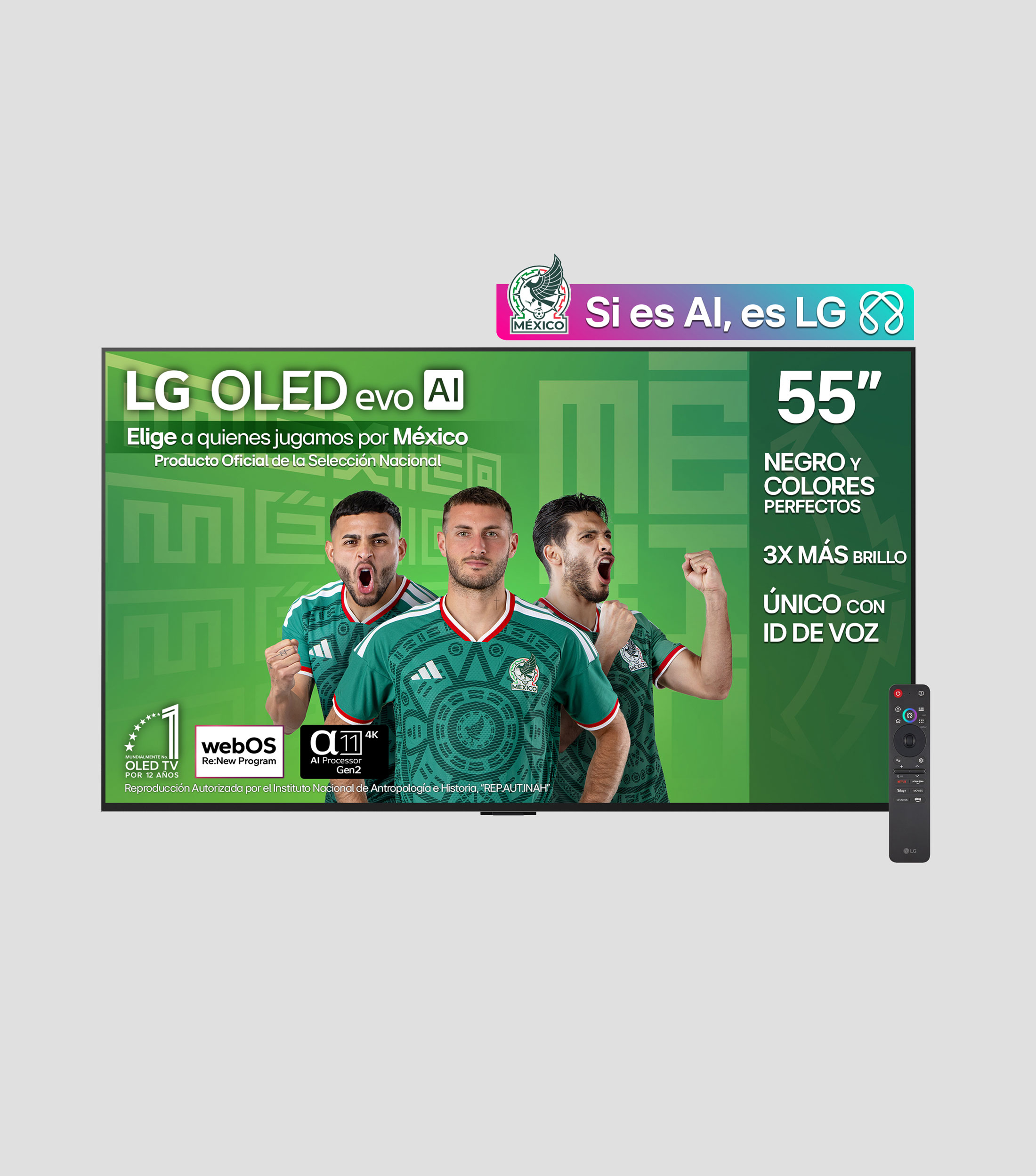 Pantalla 55 Pulgadas Plana OLED evo AI G5 4K SMART TV 2025
