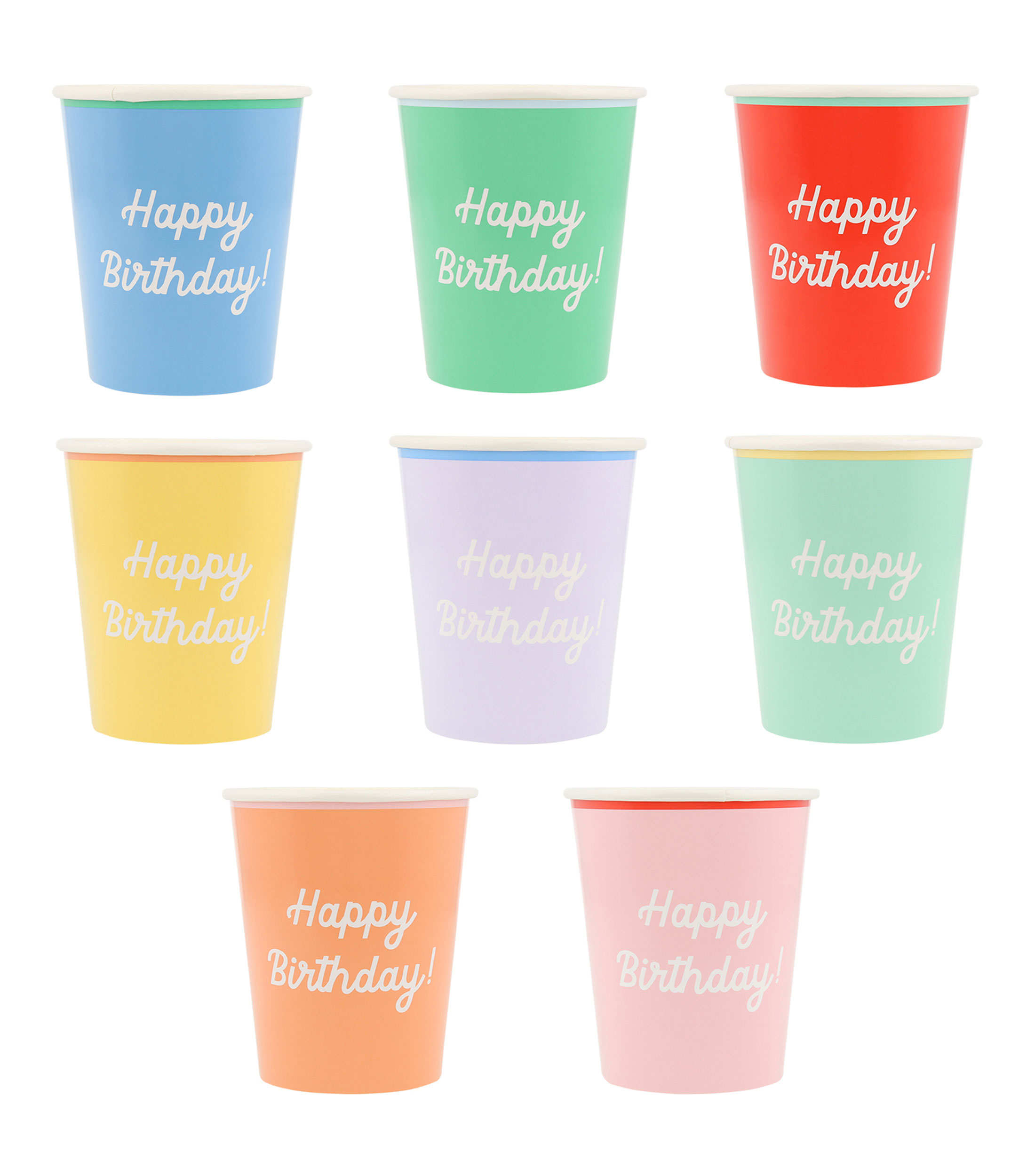 Set Vasos Happy Birthday