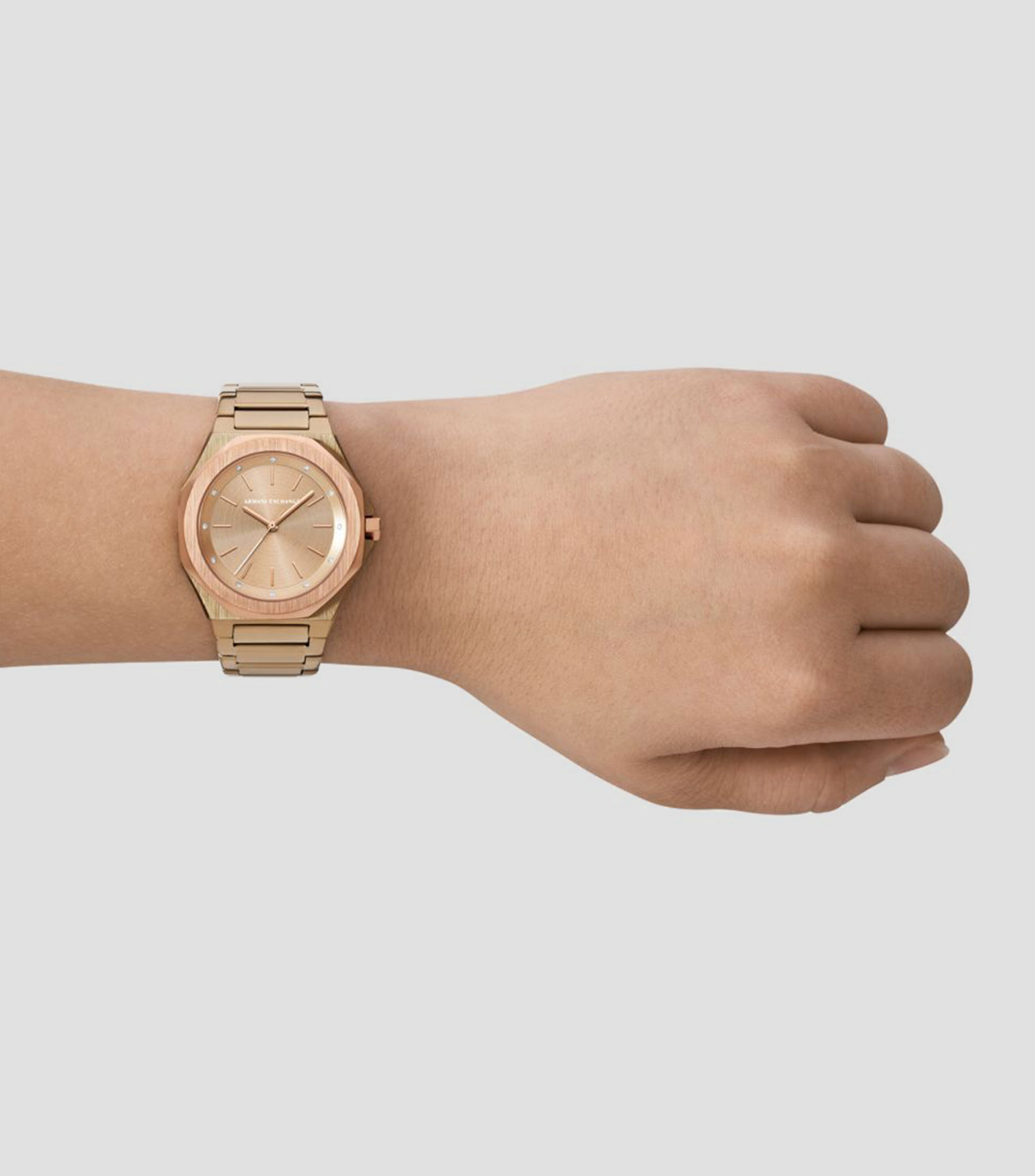Reloj para Mujer Andrea casual beige, dorado