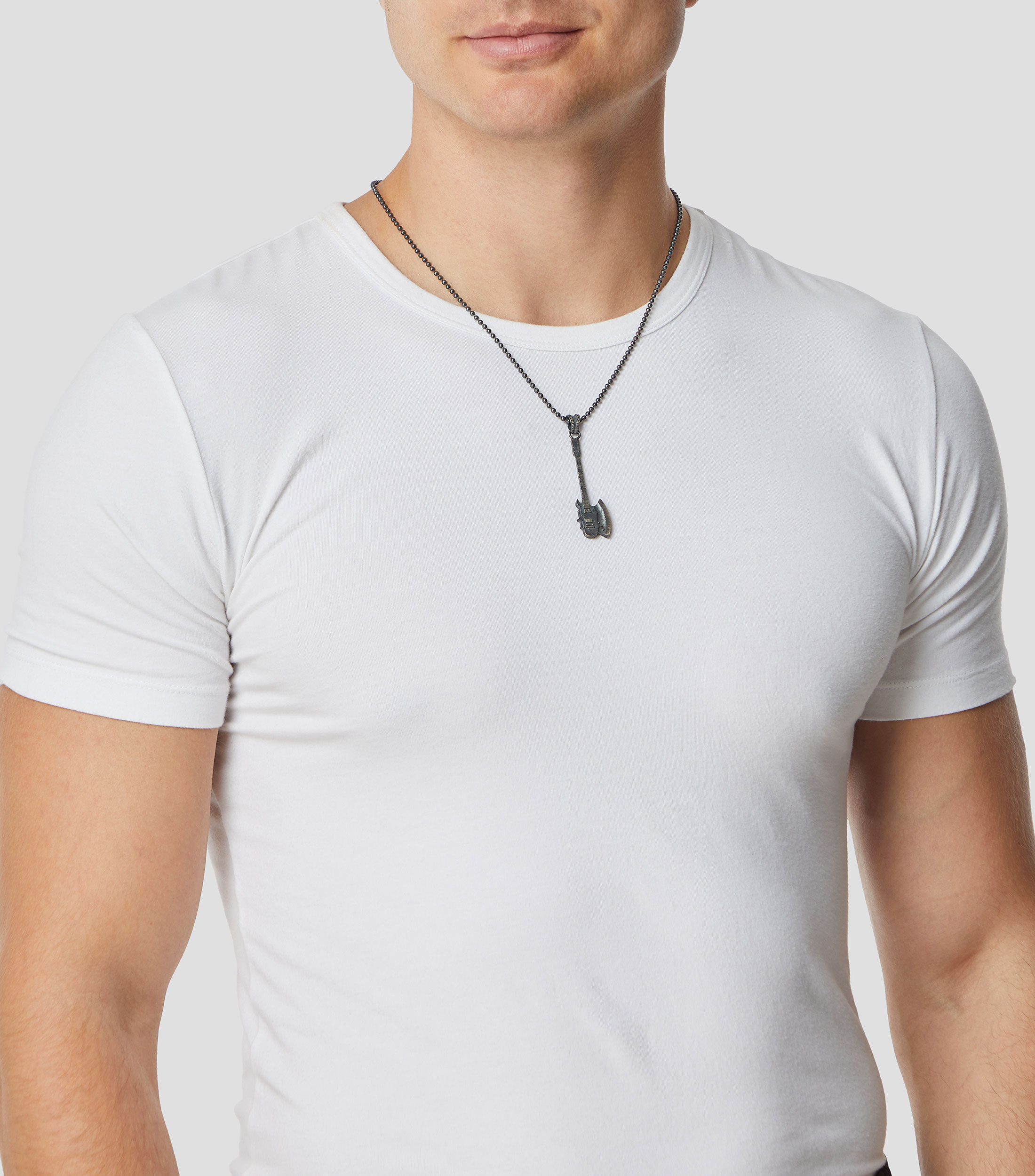 Dije Axe Guitar en plata .925 Hombre