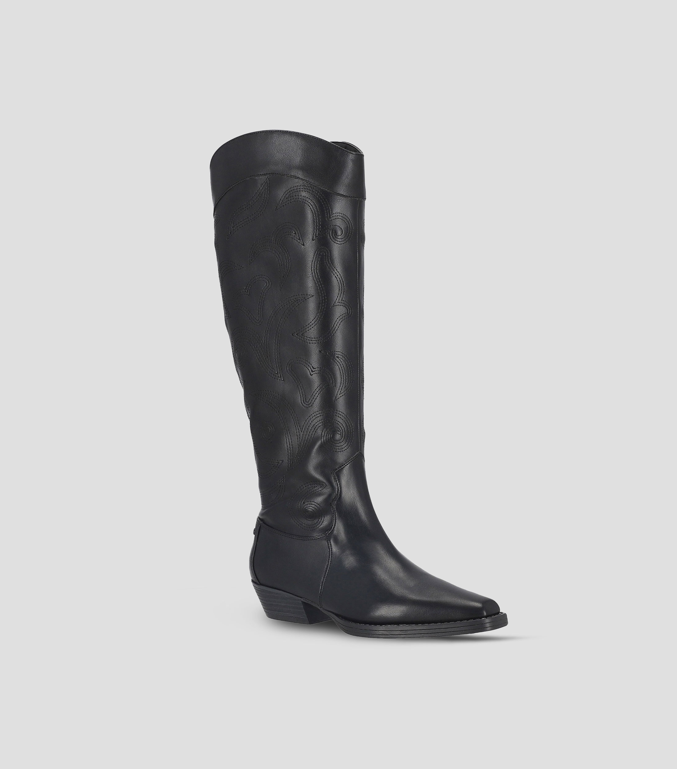 Botas vaqueras largas WeModri con tacon bajo cuadrado Mujer