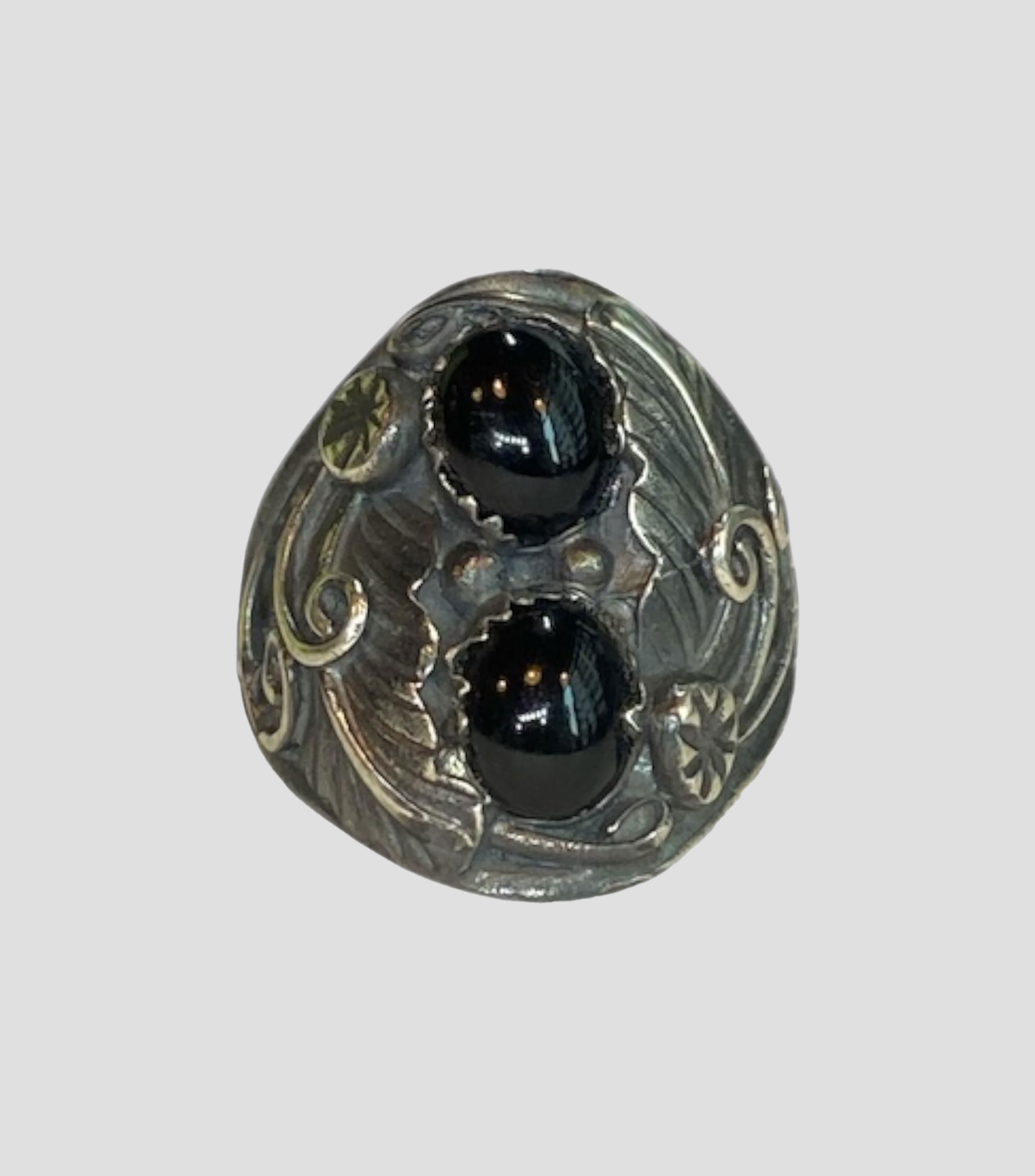 Anillo Native Spirit en plata .925 con onix Hombre