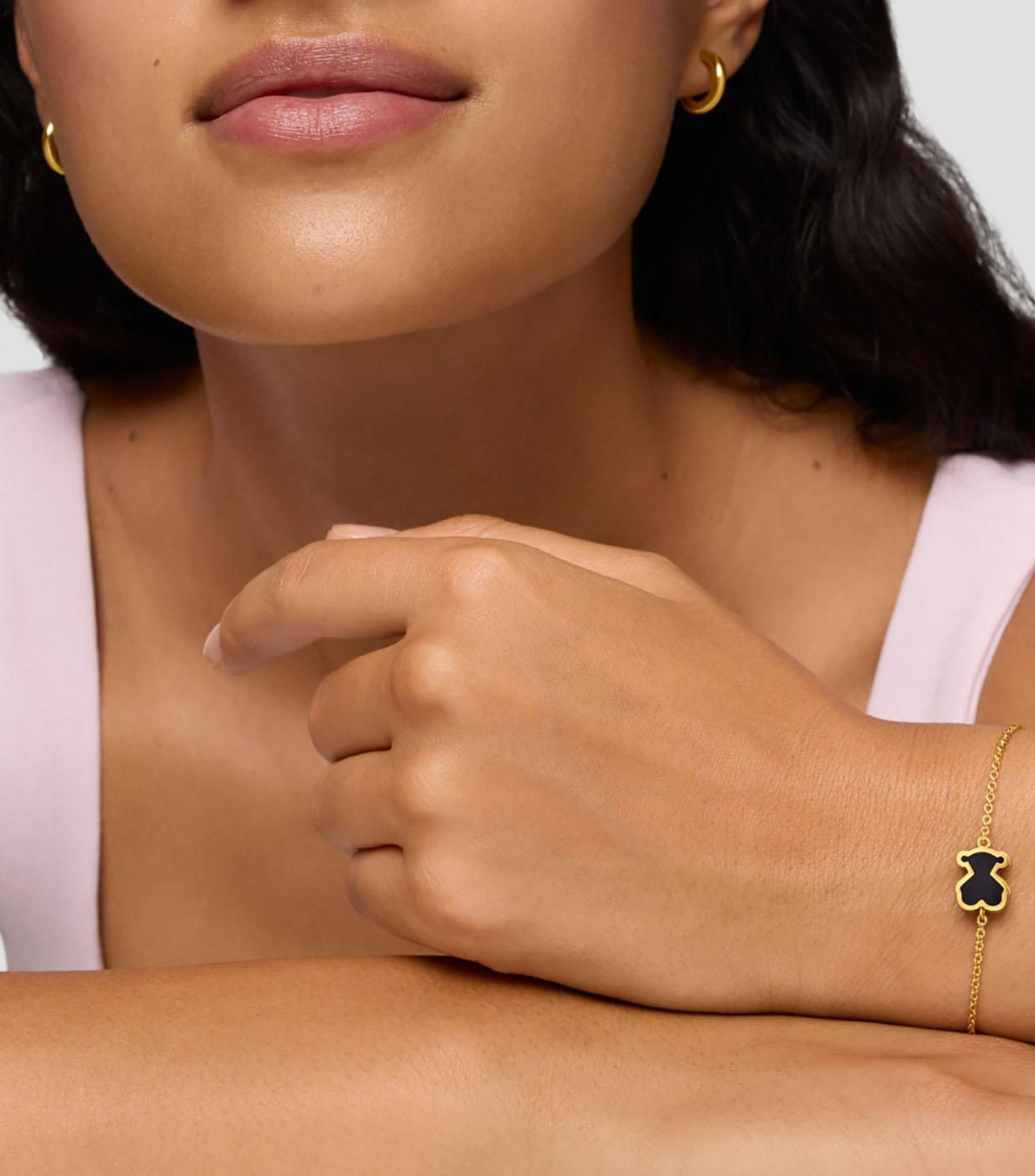 Pulsera en plata con oso Galaxy Mujer