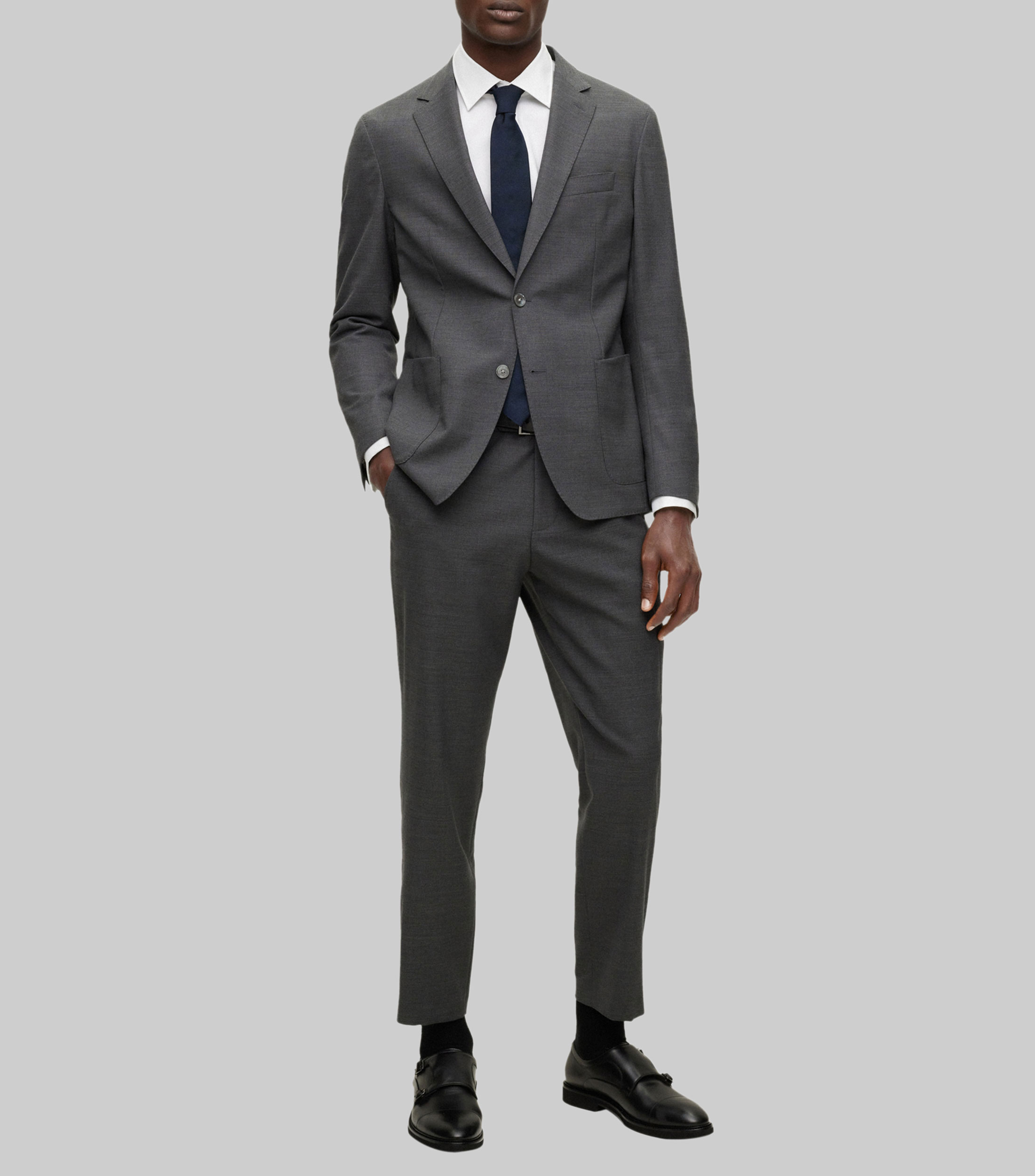 Camisa de Vestir Slim Fit en algodon elastico con planchado facil Hombre