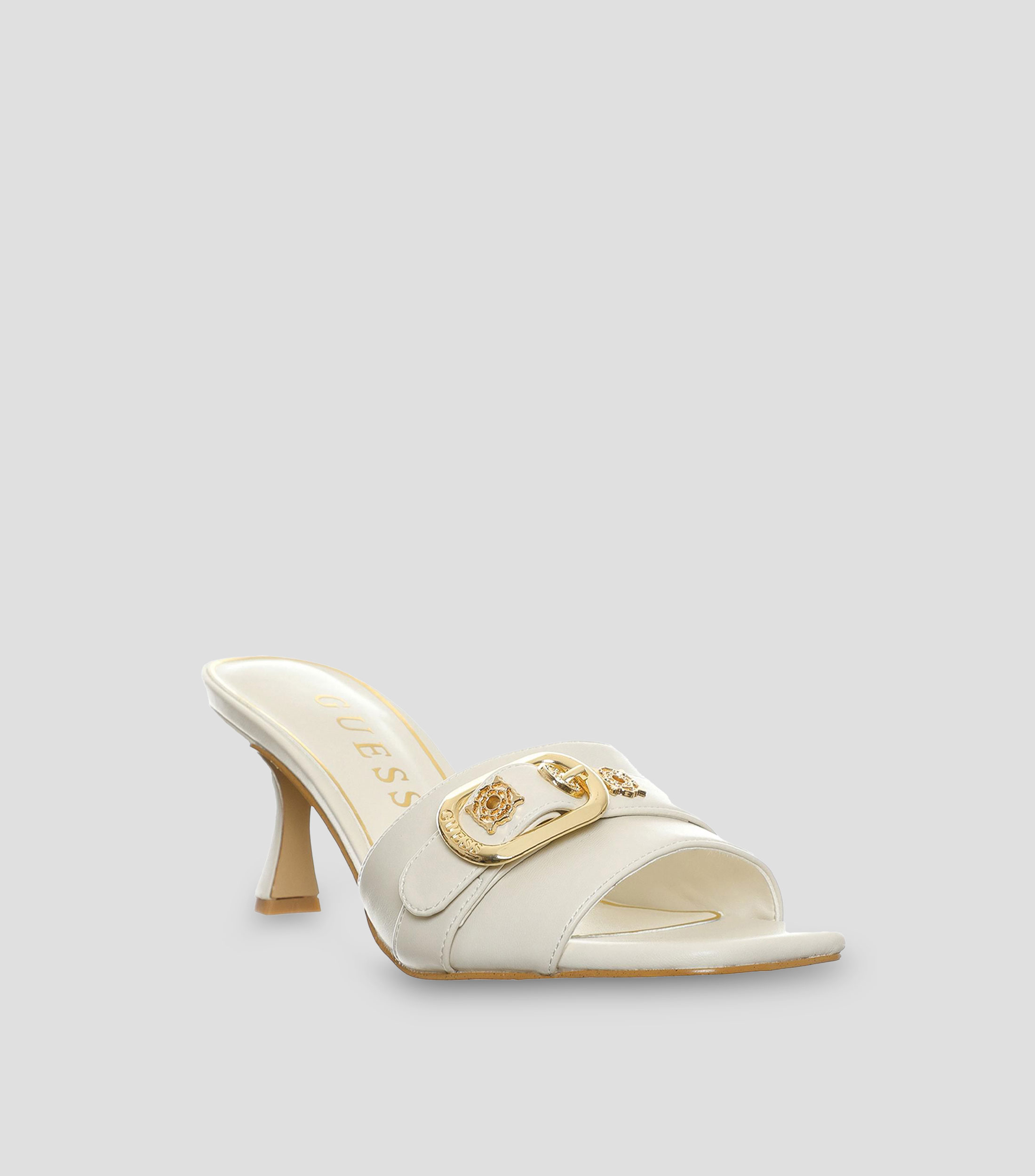 Sandalias con tacón medio delgado Mujer