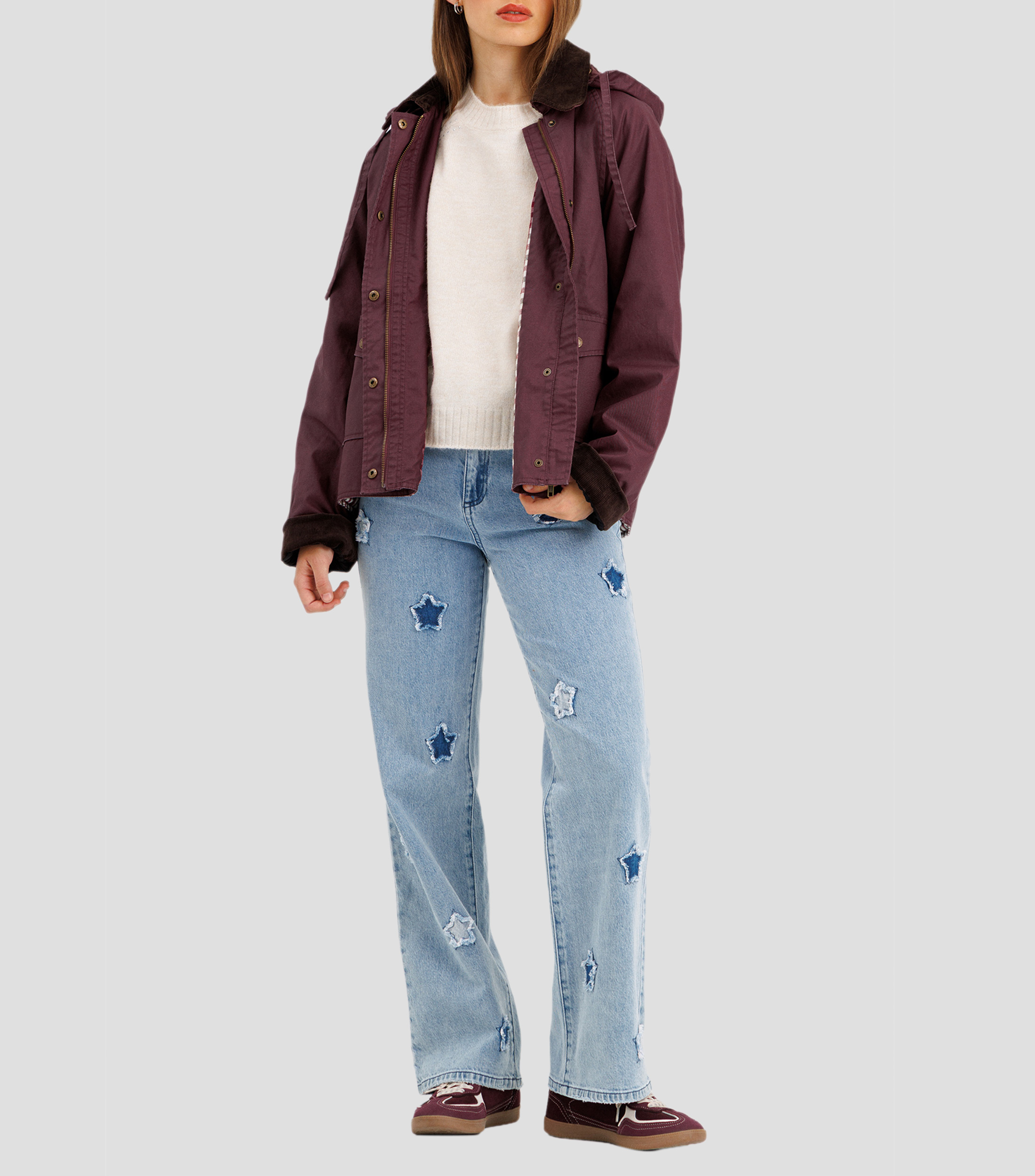 Chamarra Parka Impermeable con capucha Mujer