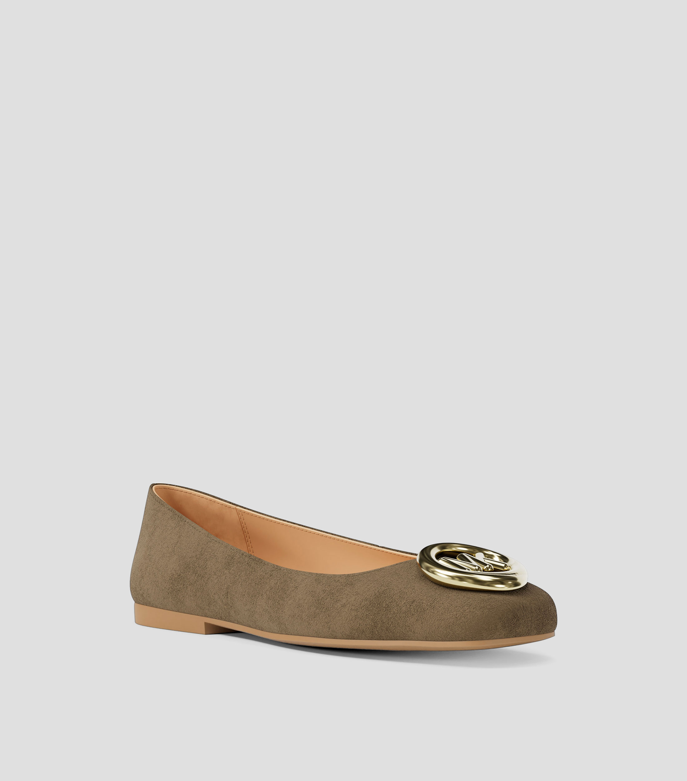 Flats Matilda en piel con monogram Mujer