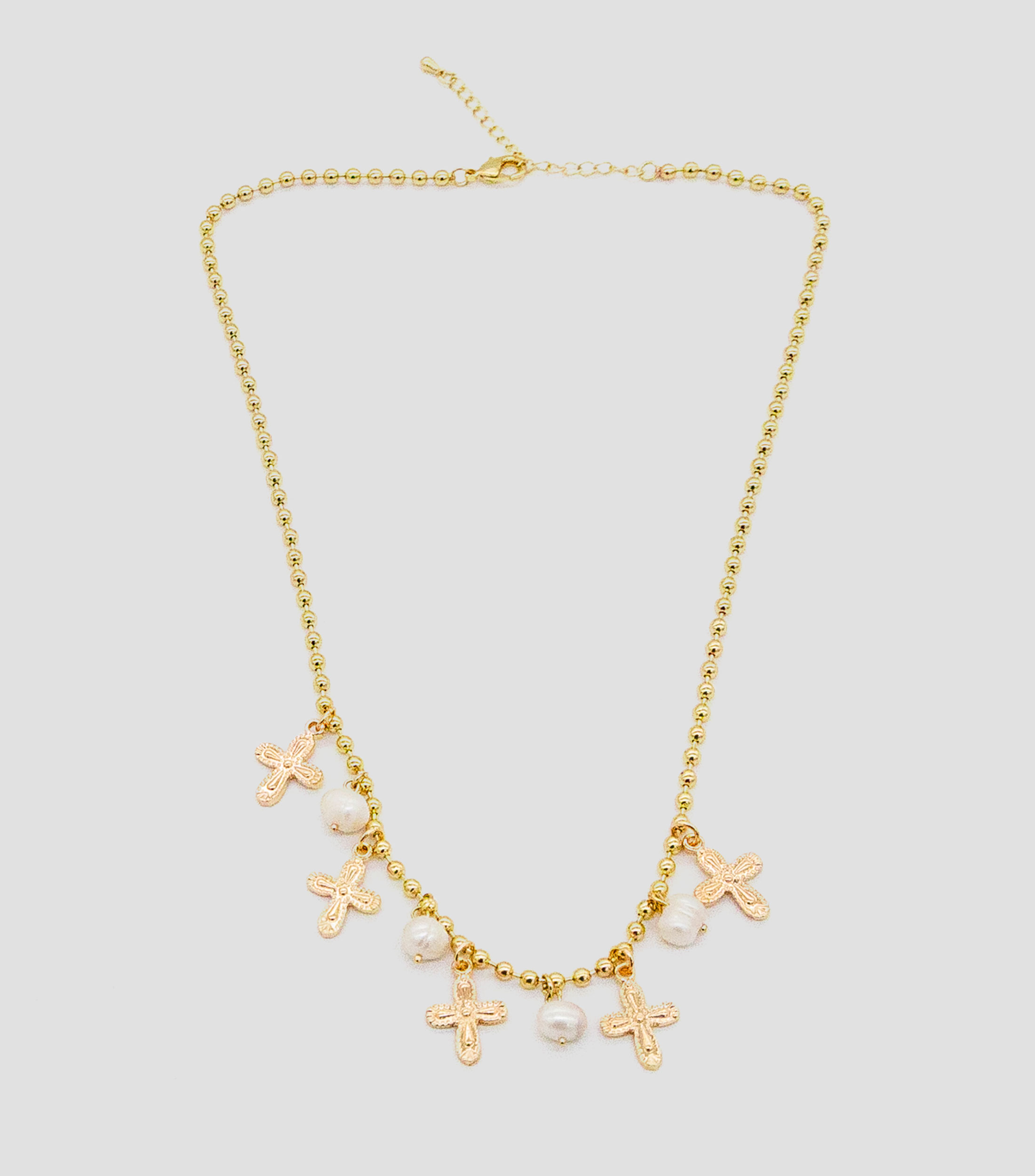 Collar con dijes en forma de cruz Mujer