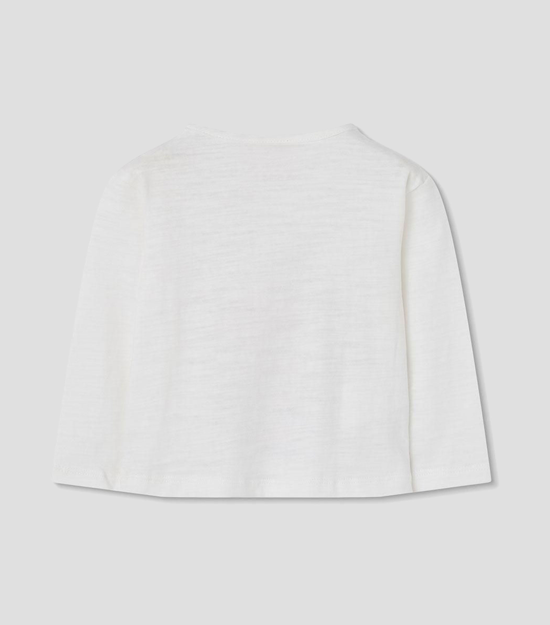 Playera de cuello redondo con manga larga estampada Bebé