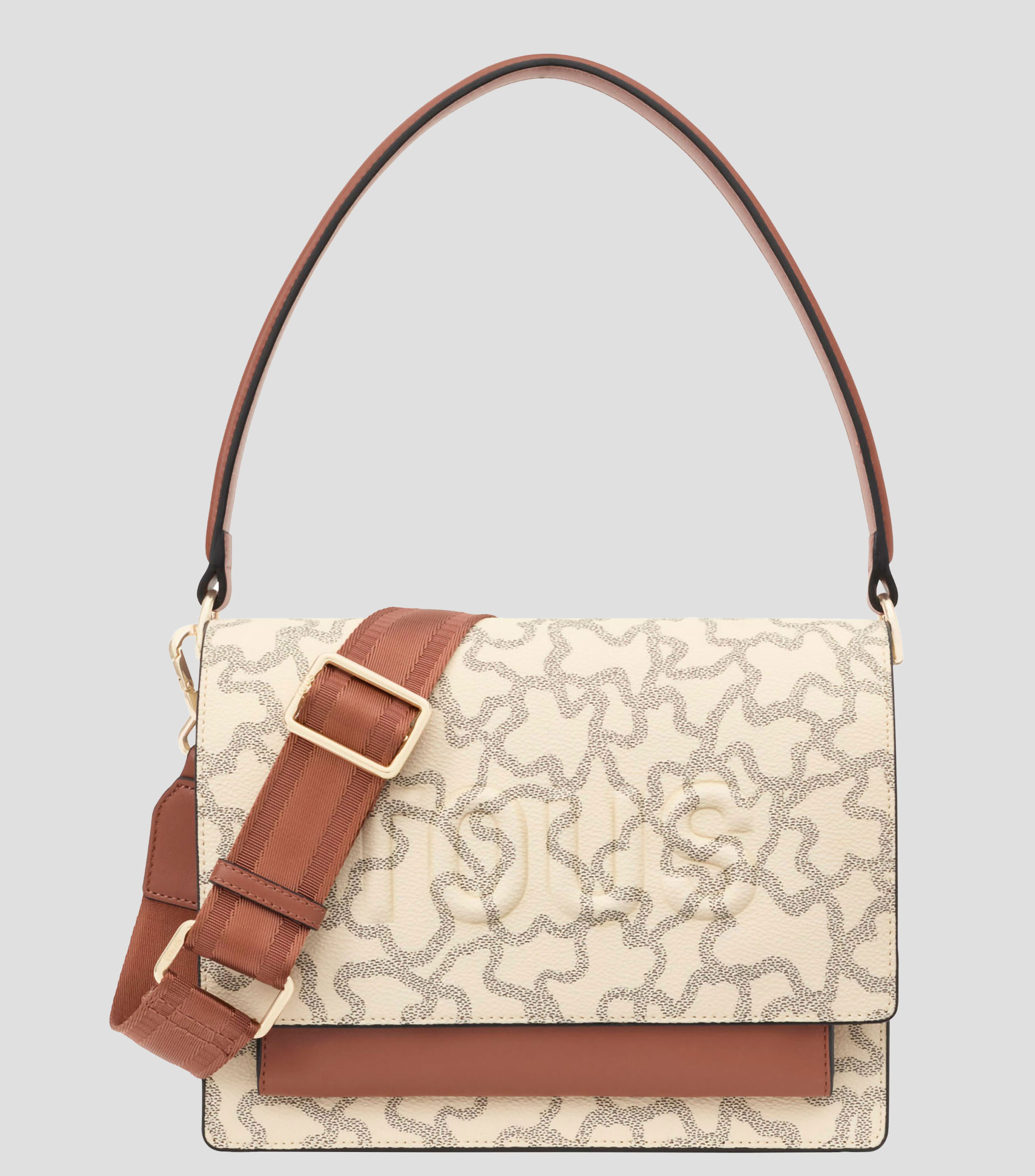 Bolso crossbody beige Kaos Icon monogram Mujer