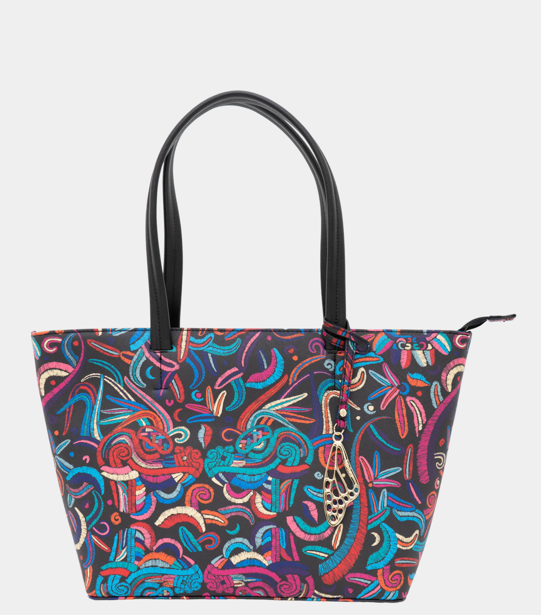 Bolsa tote multicolor K'iin Quetzalcóatl Mujer