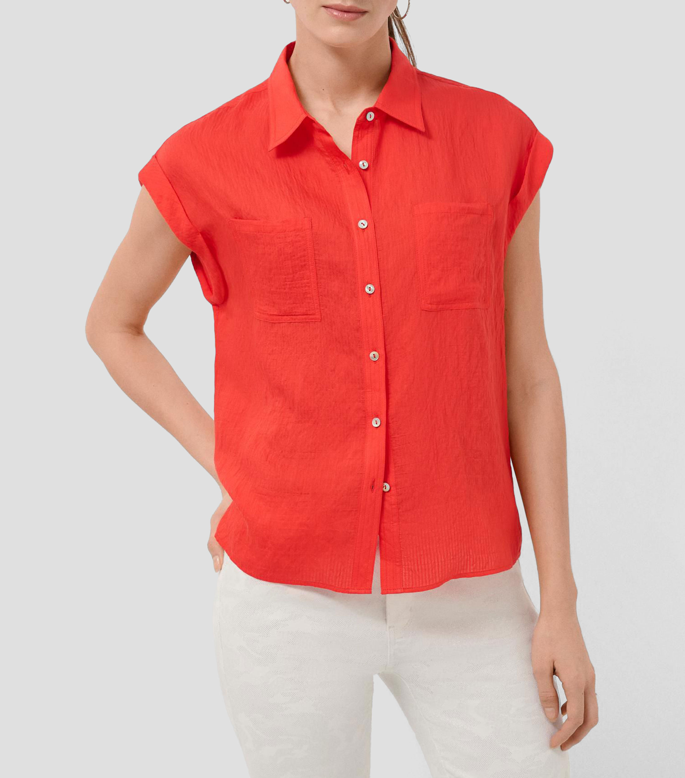 Blusa liso sin mangas Mujer