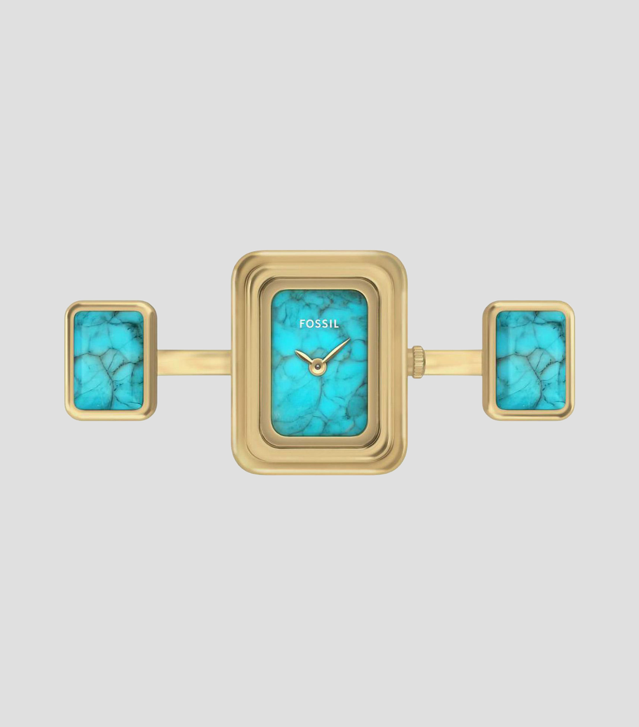 Anillo Reloj para Mujer Raquel casual dorado, azul
