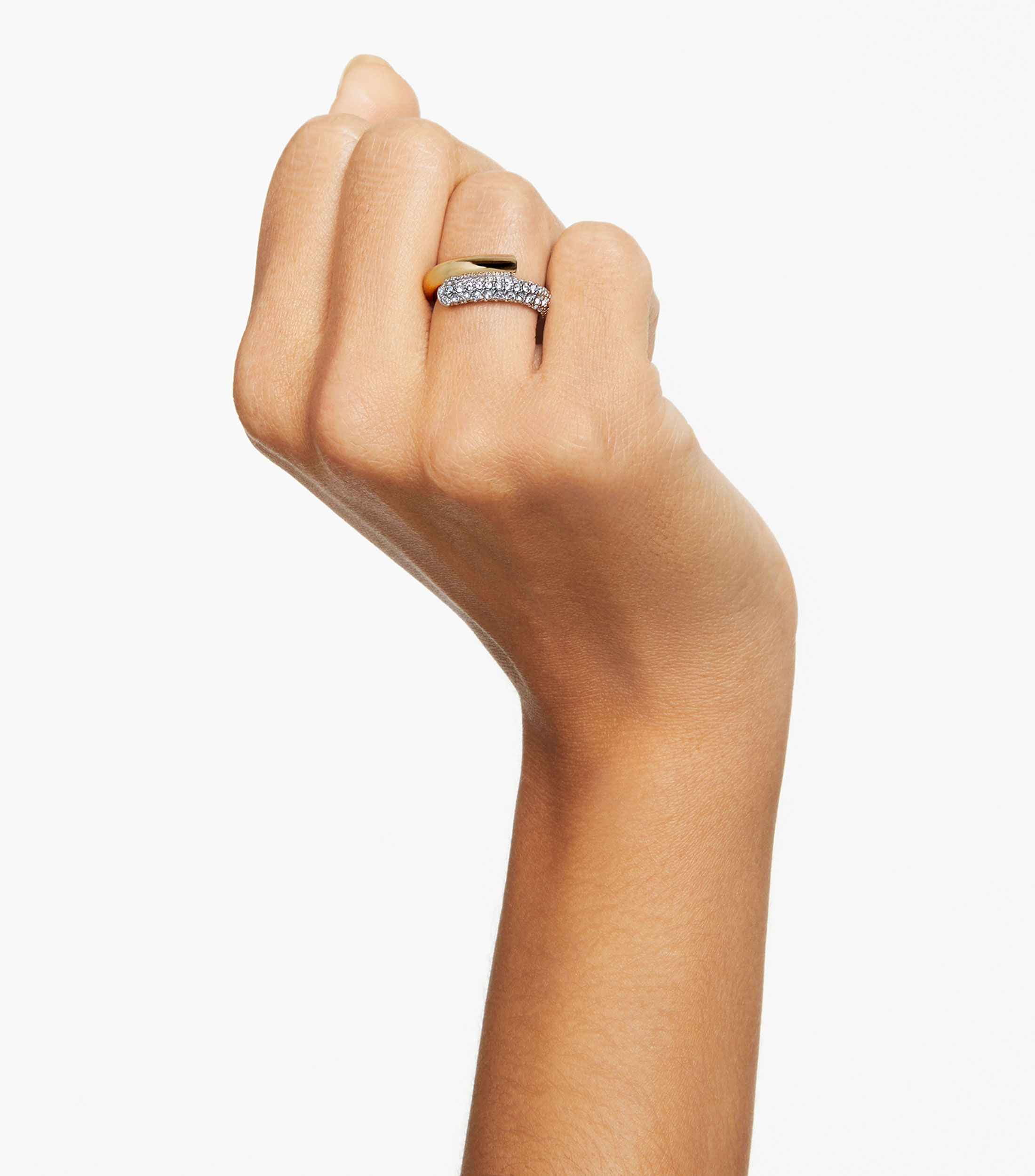 Anillo con incrustación de cristales Mujer